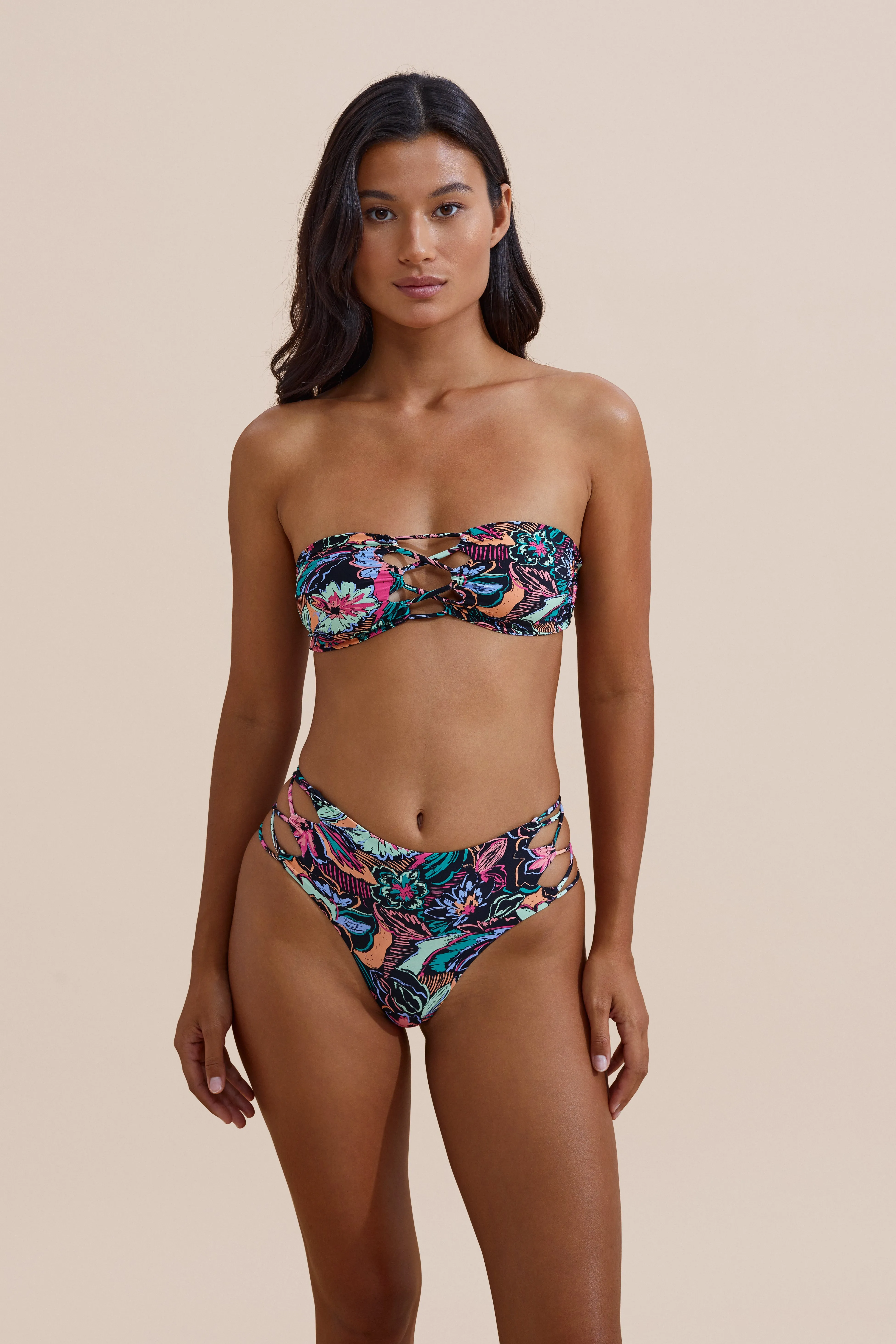 Theo Bikini Bottom - Tropical Sketch sold by Stone Fox Swim product image thumbnail 3