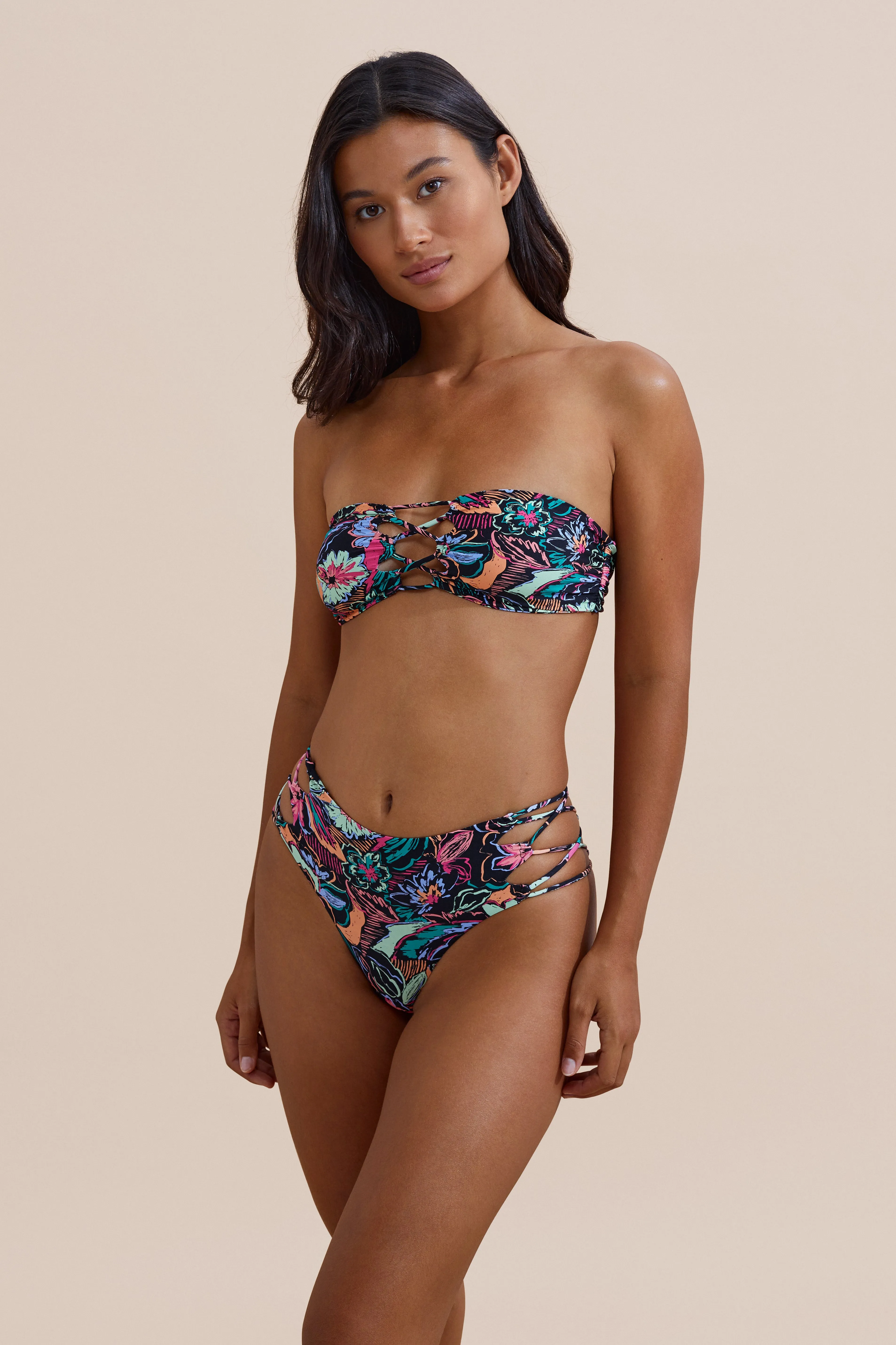 Theo Bikini Bottom - Tropical Sketch sold by Stone Fox Swim product image thumbnail 2