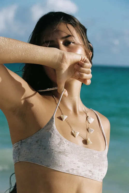 Sonny Bikini Top - Natural Velvet made by Stone Fox Swim