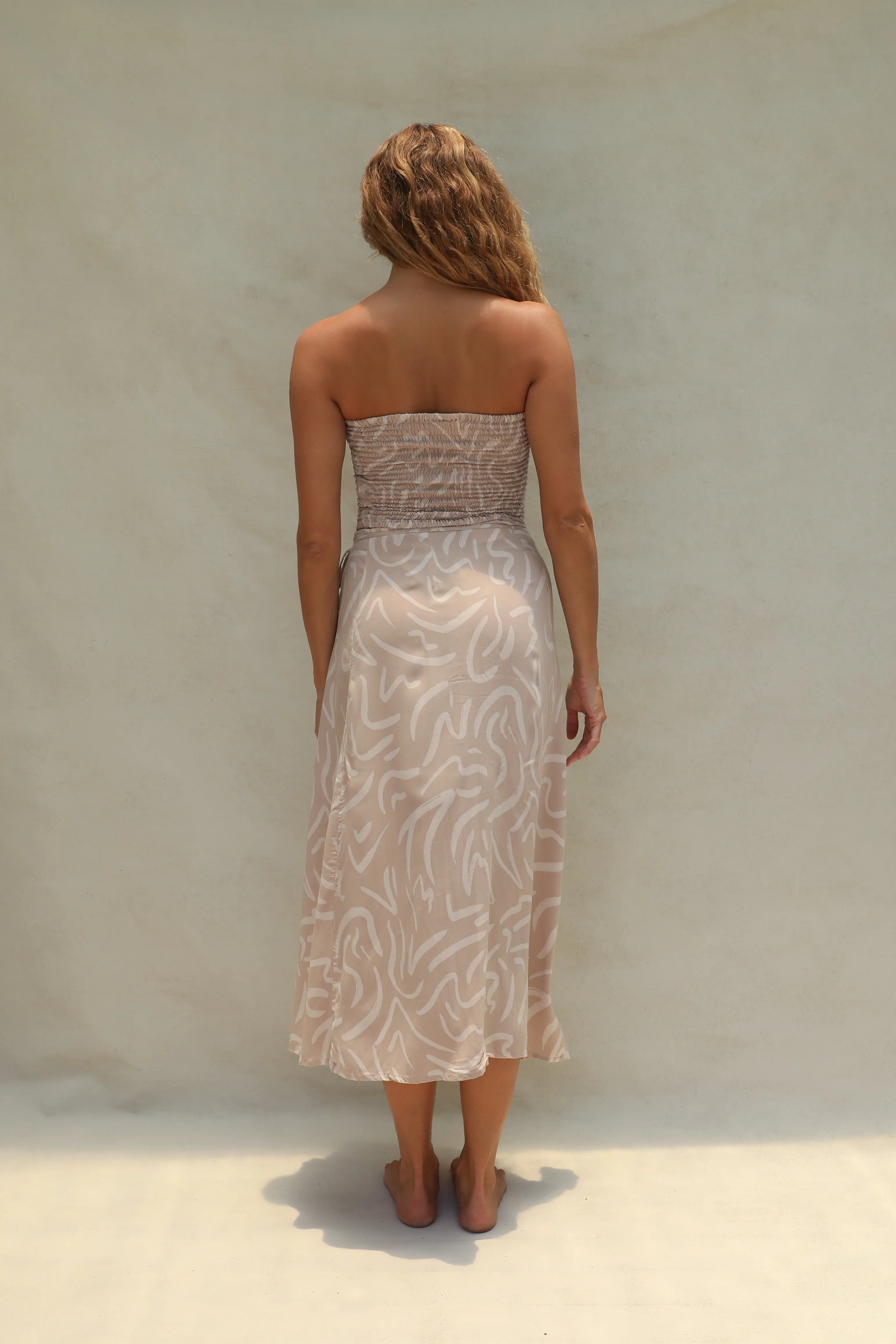 Flora Smocked Tube Top - Shifting Sand sold by Stone Fox Swim product image thumbnail 4