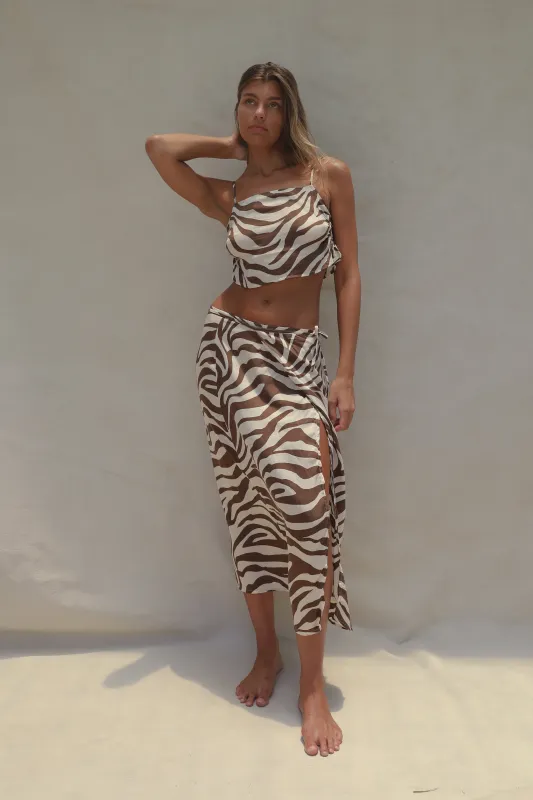 Holiday Wrap Skirt - Untamed sold by Stone Fox Swim