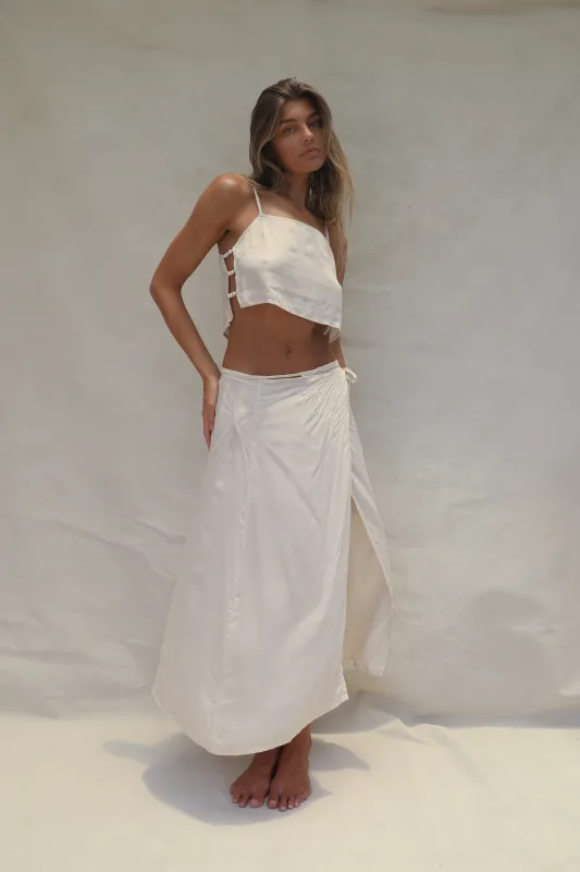 Alula Beaded Top - Bleached Sand sold by Stone Fox Swim