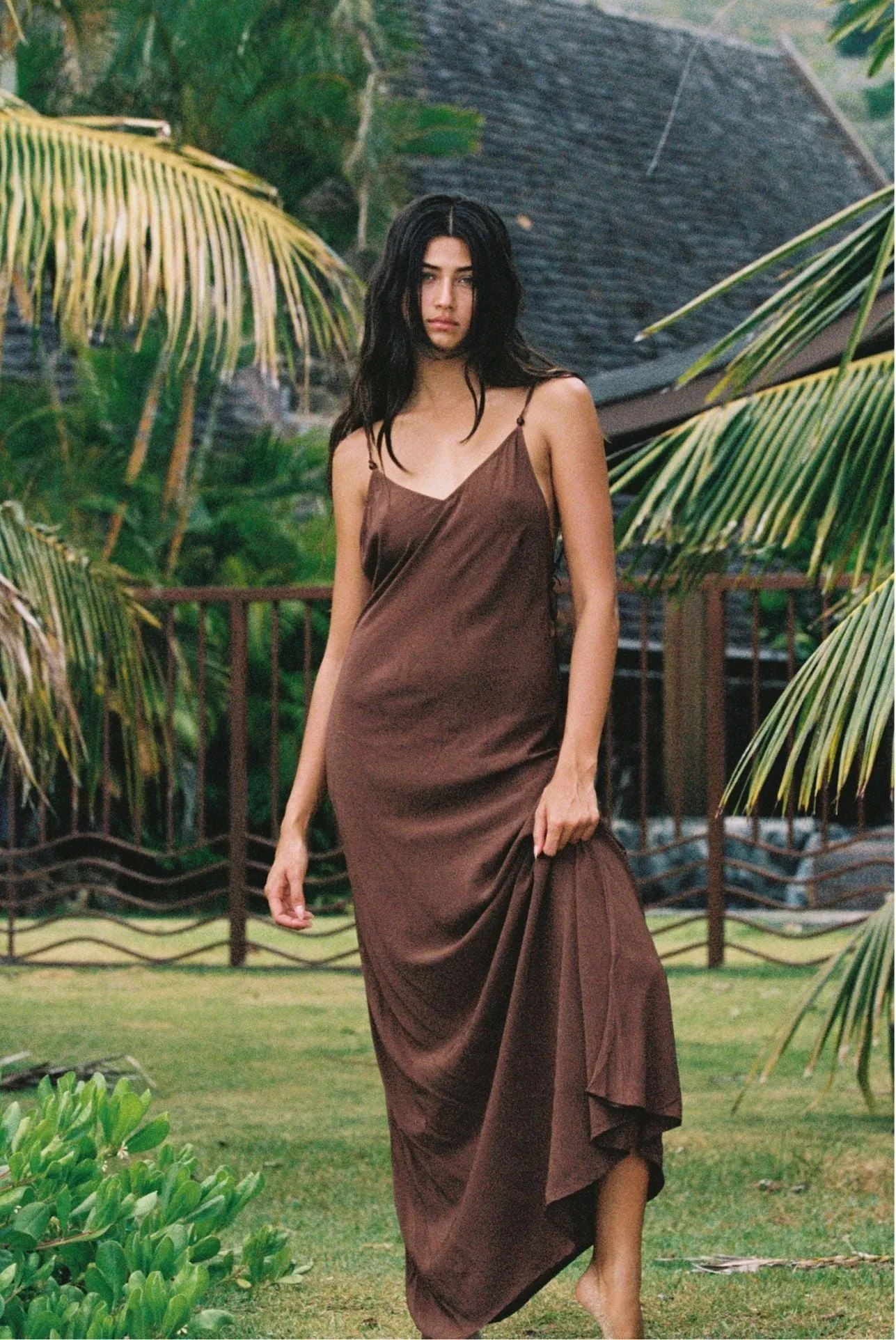 Alma Beaded Slip Dress - Coconut Oil sold by Stone Fox Swim product image thumbnail 2