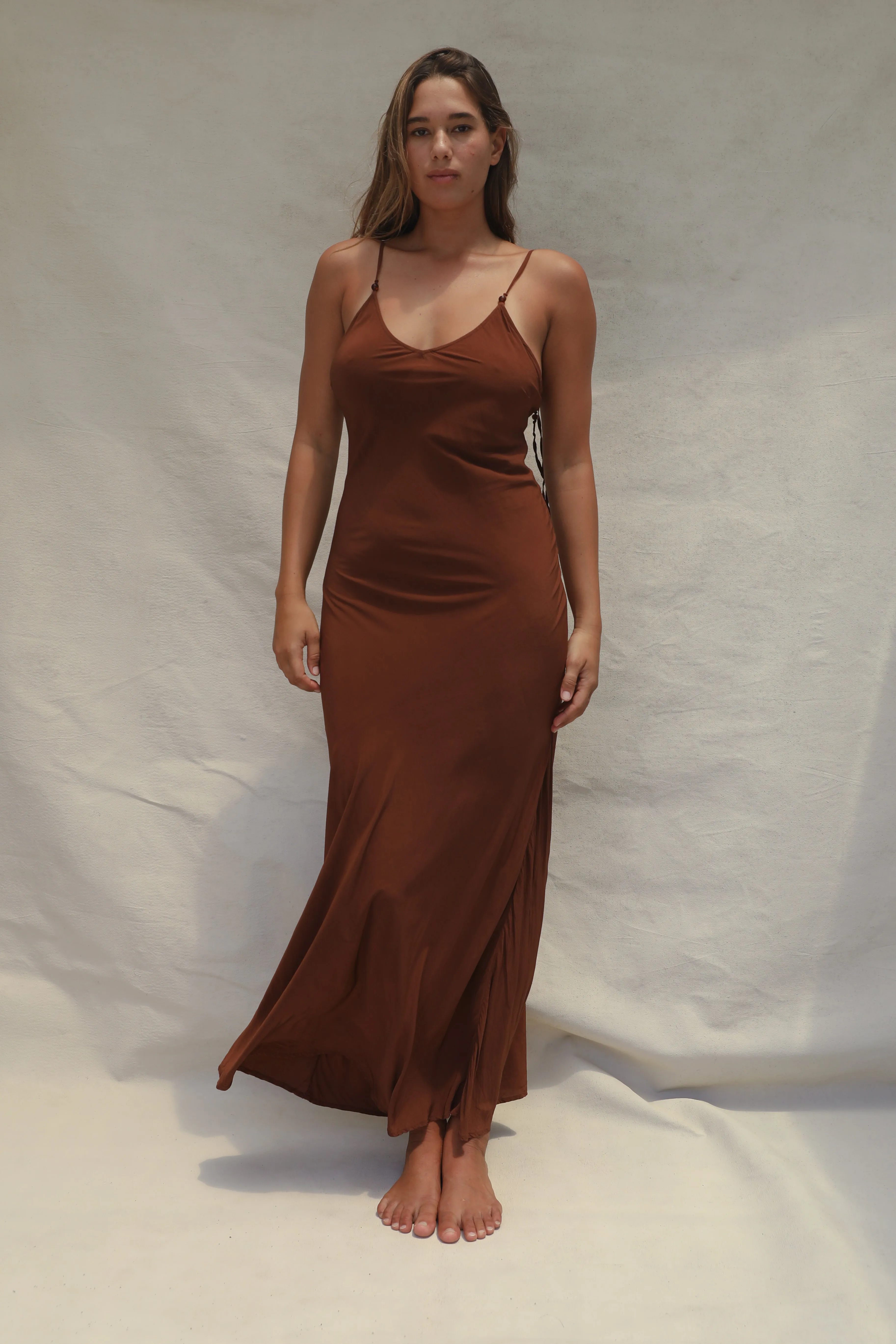 Alma Beaded Slip Dress - Coconut Oil sold by Stone Fox Swim product image thumbnail 3