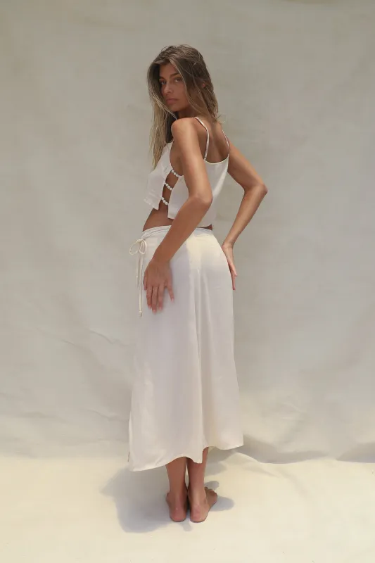 Holiday Wrap Skirt - Bleached Sand sold by Stone Fox Swim