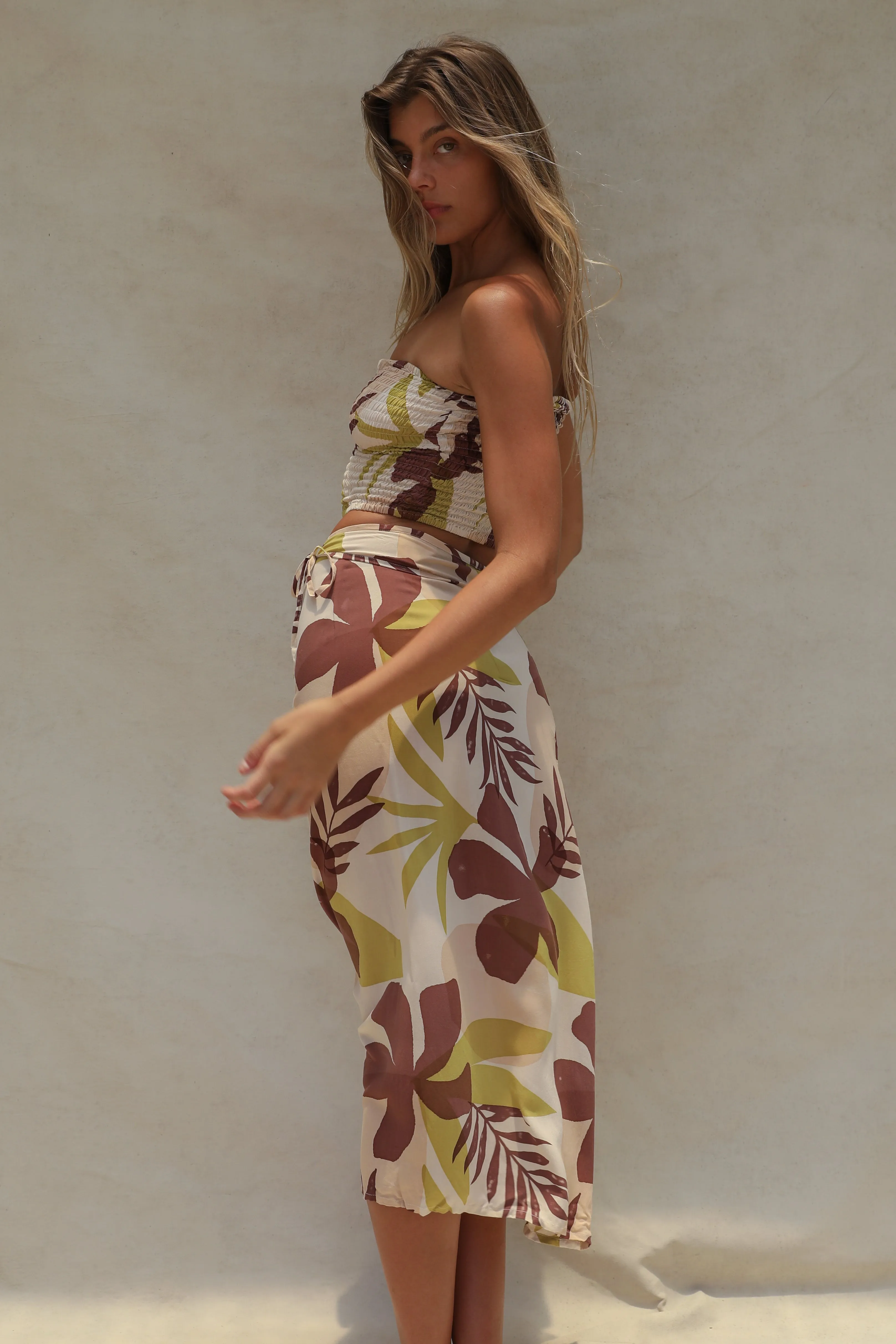Holiday Wrap Skirt - Tropical Tonal sold by Stone Fox Swim product image thumbnail 4