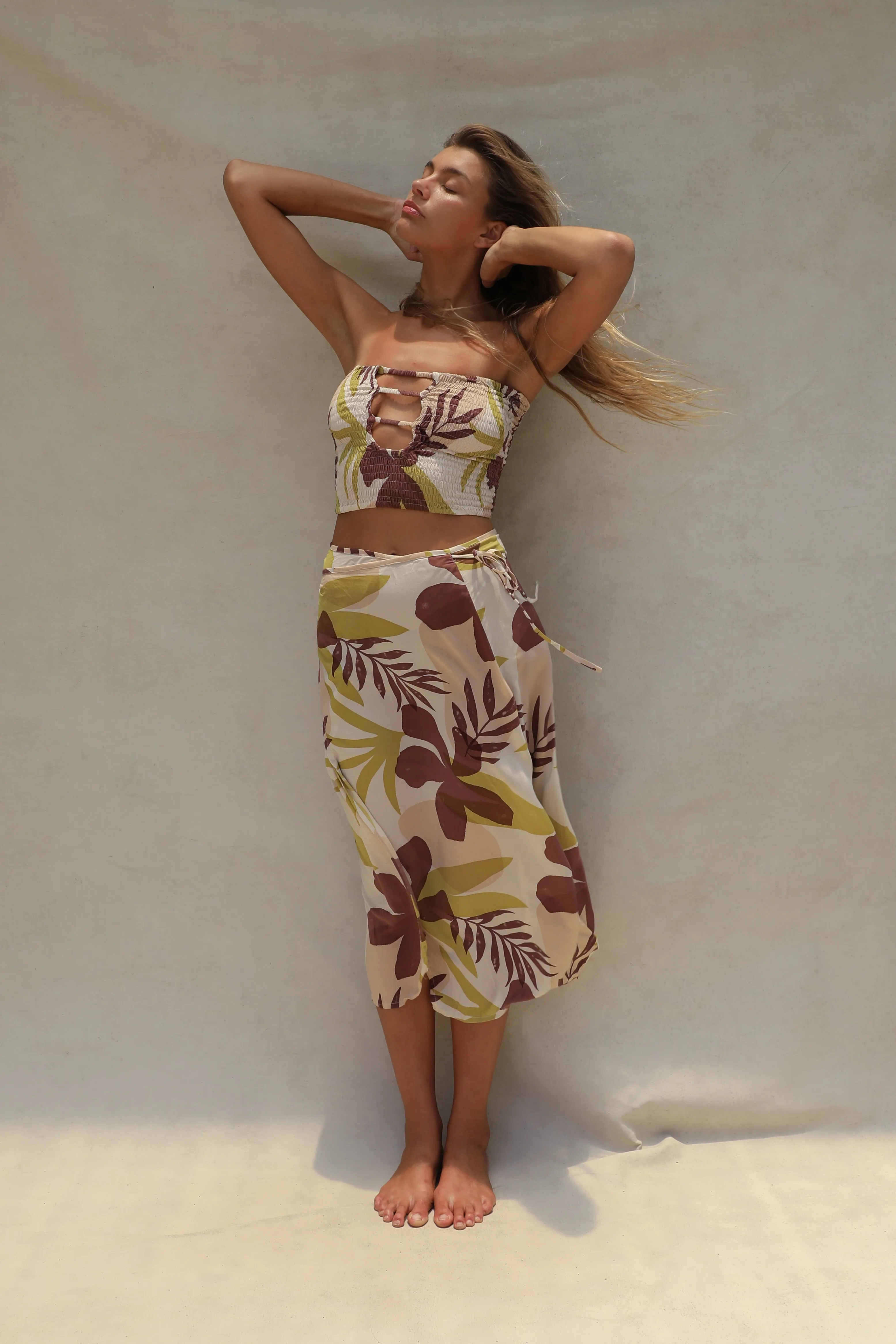 Holiday Wrap Skirt - Tropical Tonal sold by Stone Fox Swim product image thumbnail 5