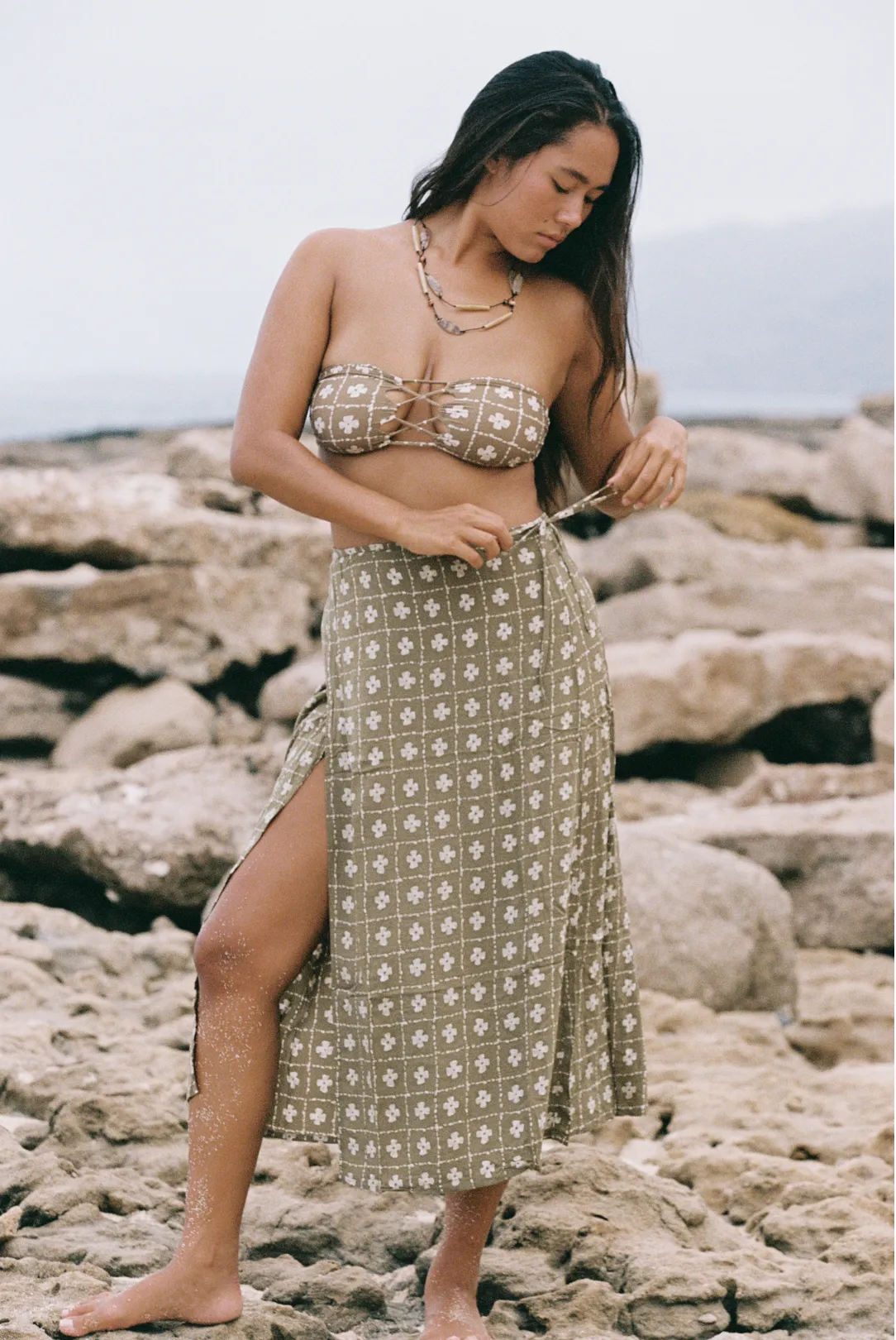 Holiday Wrap Skirt - Vista Flor sold by Stone Fox Swim product image thumbnail 3