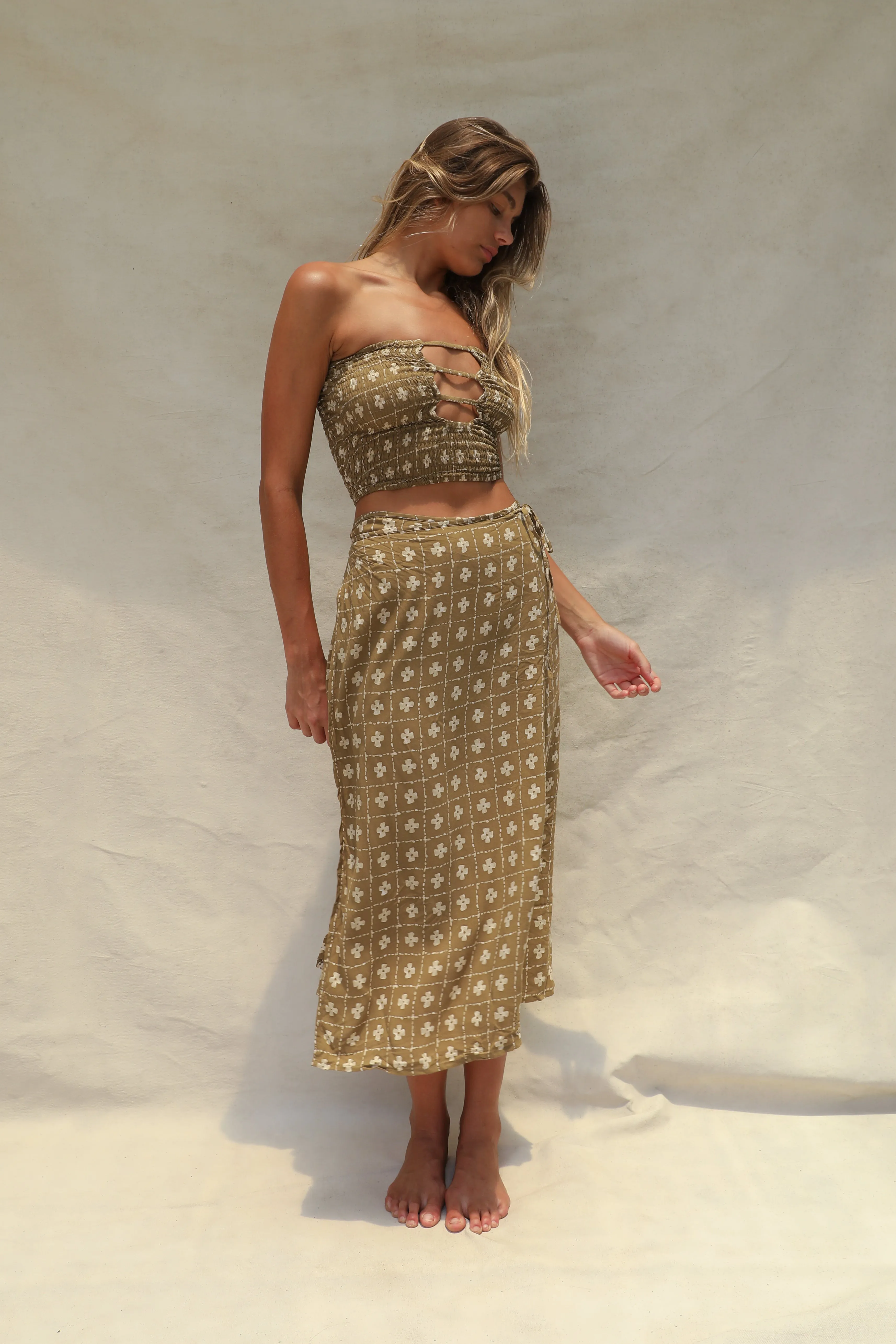 Holiday Wrap Skirt - Vista Flor sold by Stone Fox Swim product image thumbnail 2