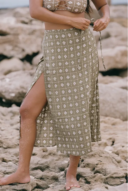 Holiday Wrap Skirt - Vista Flor made by Stone Fox Swim