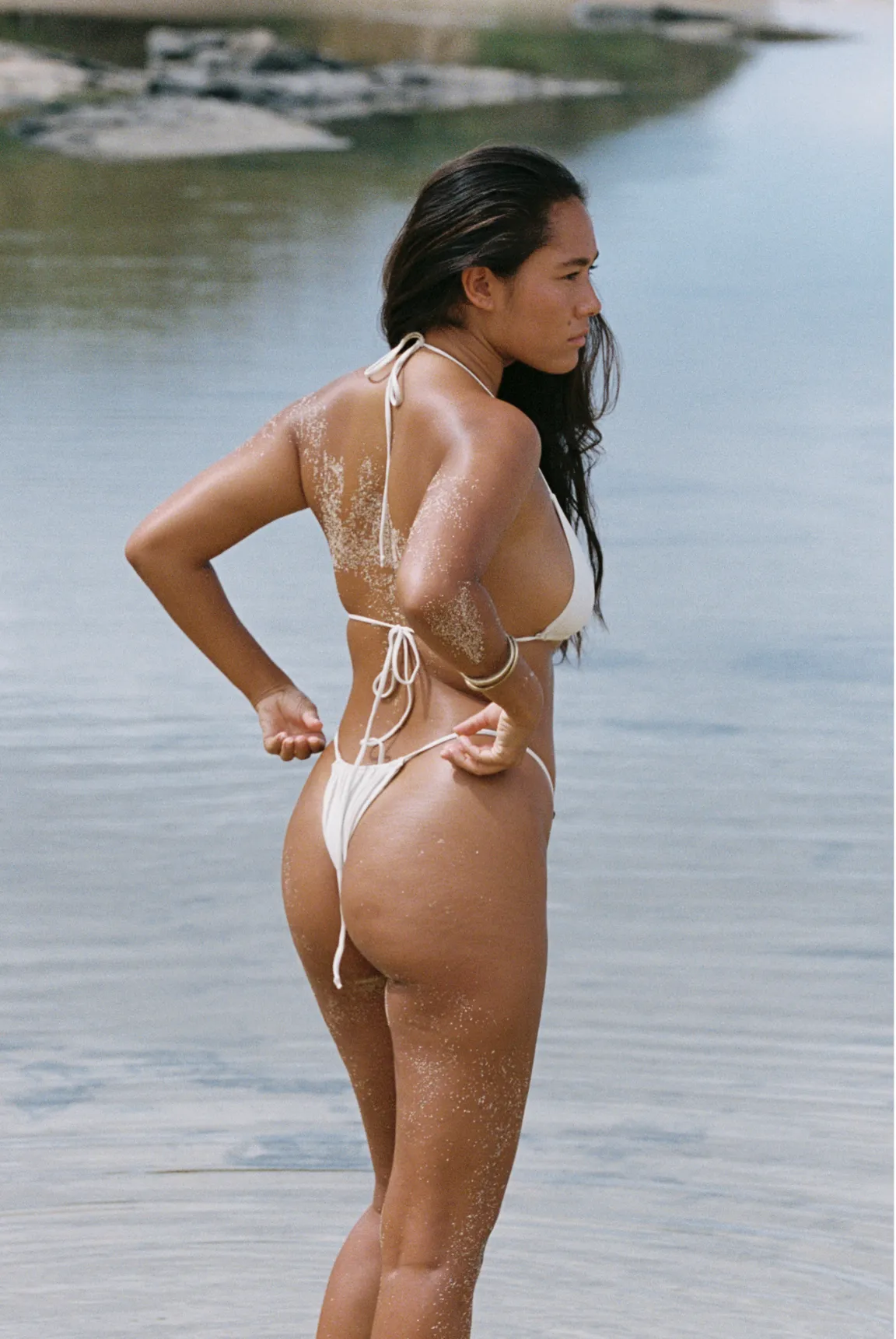 Tropez Beaded Bikini Top - Summer Sand sold by Stone Fox Swim product image thumbnail 3
