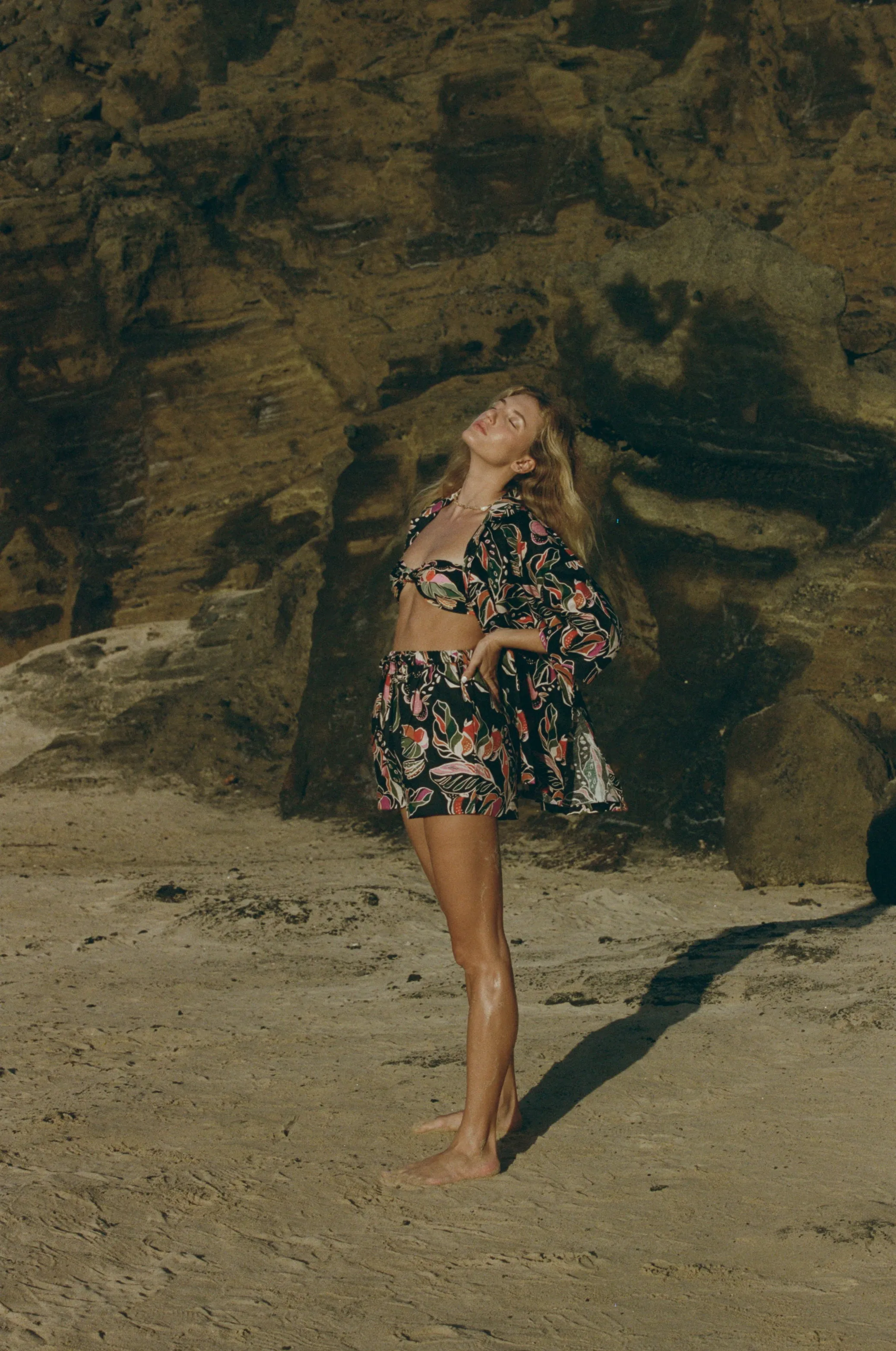 Zenni Linen Shirt - Rainbow Jungle sold by Stone Fox Swim