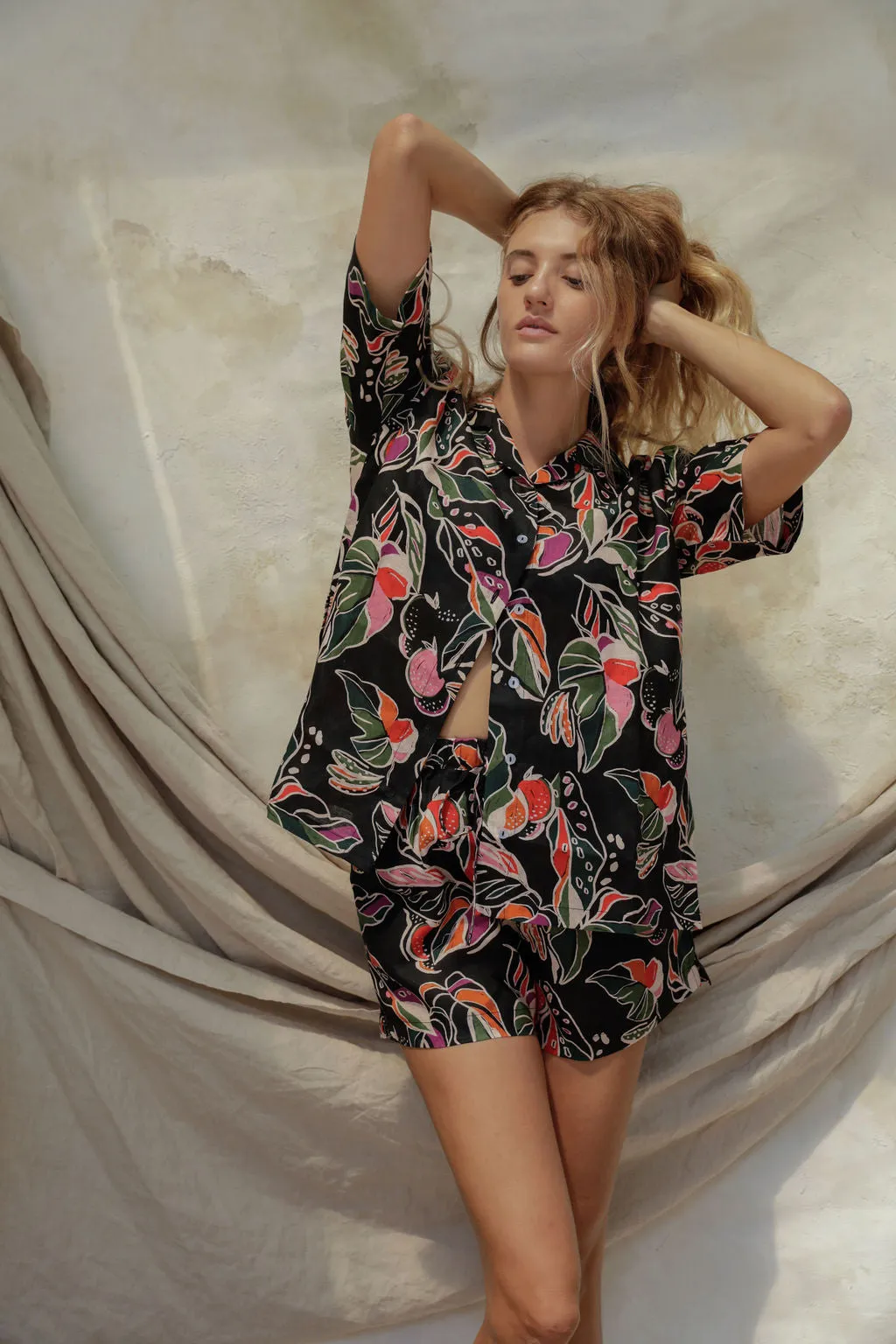 Zenni Linen Shirt - Rainbow Jungle sold by Stone Fox Swim product image thumbnail 4