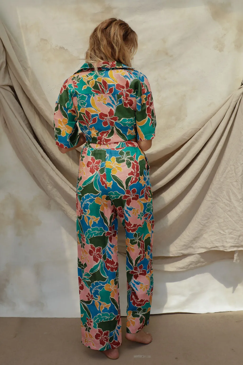 Gita Linen Pant - Fiesta Floral sold by Stone Fox Swim product image thumbnail 5