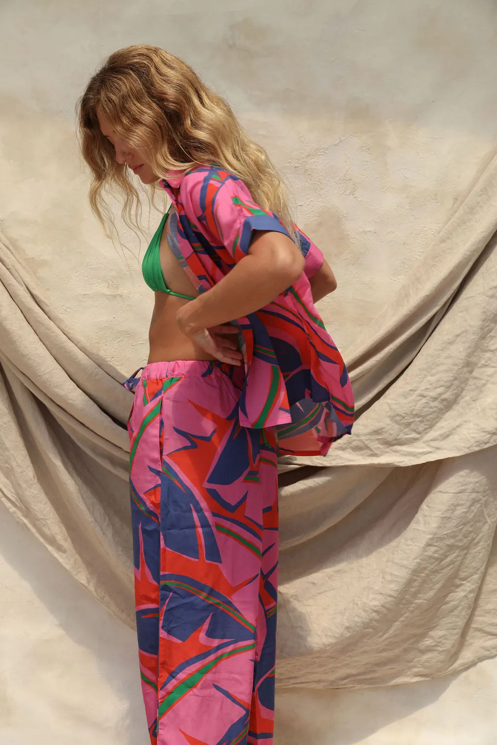 Gita Linen Pant - Canopy Print sold by Stone Fox Swim product image thumbnail 3