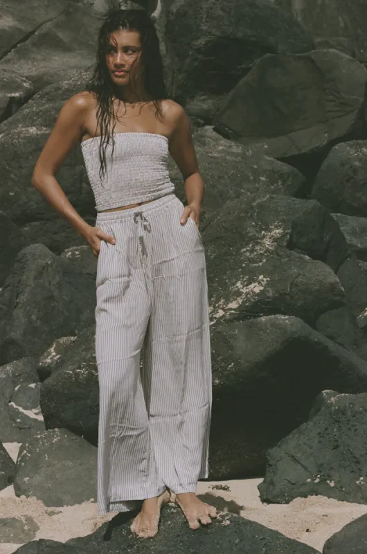 Bruna Pant - Periwinkle Stripe sold by Stone Fox Swim