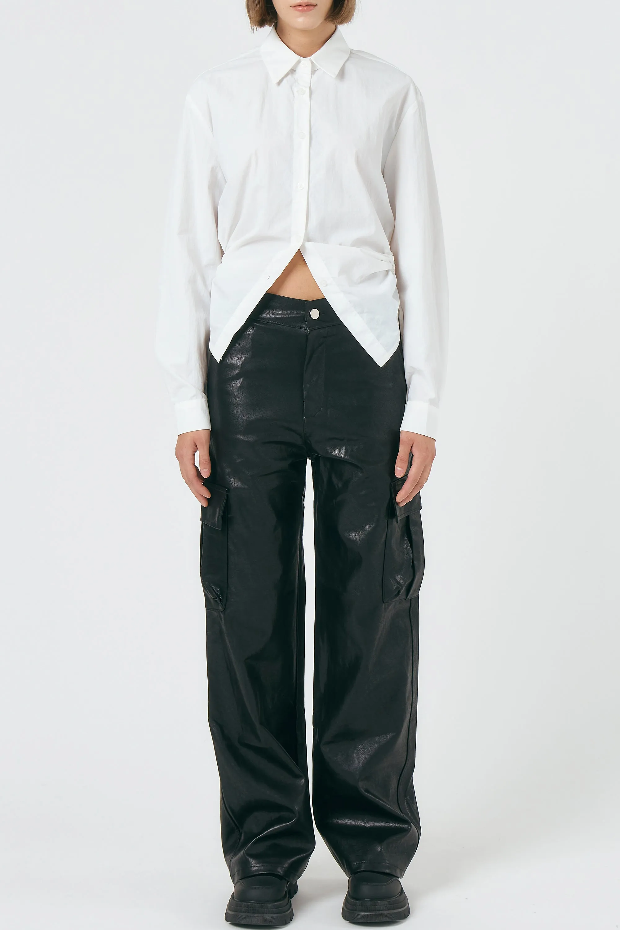 Mabel Pleather Cargo Pants sold by storets product image thumbnail 4