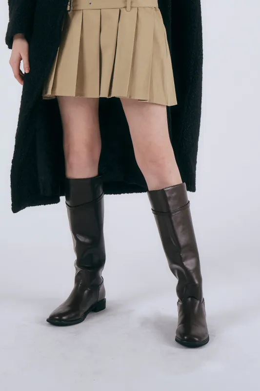Belted Knee-length Boots sold by storets