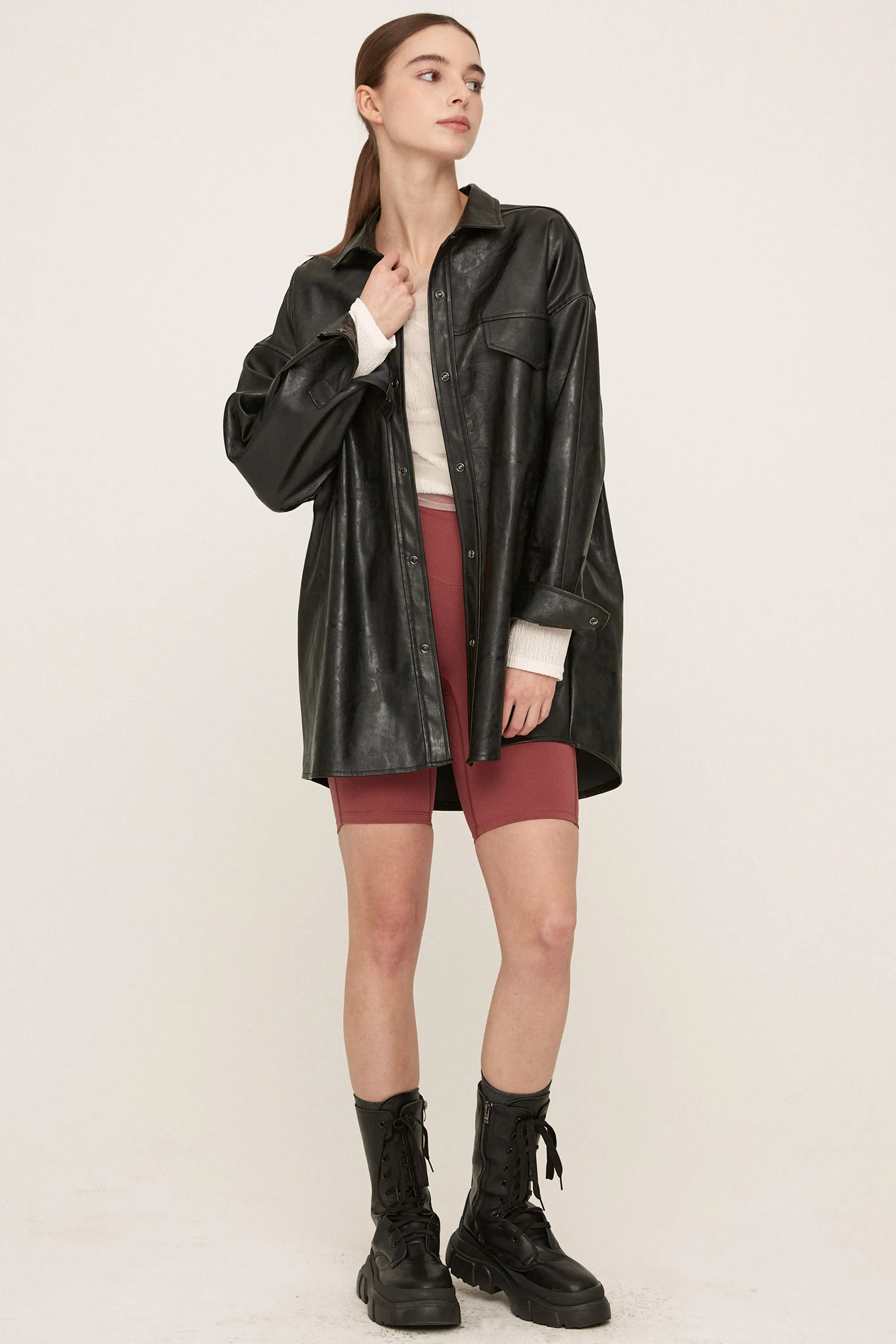 Mia Pleather Oversized Jacket sold by storets product image thumbnail 3