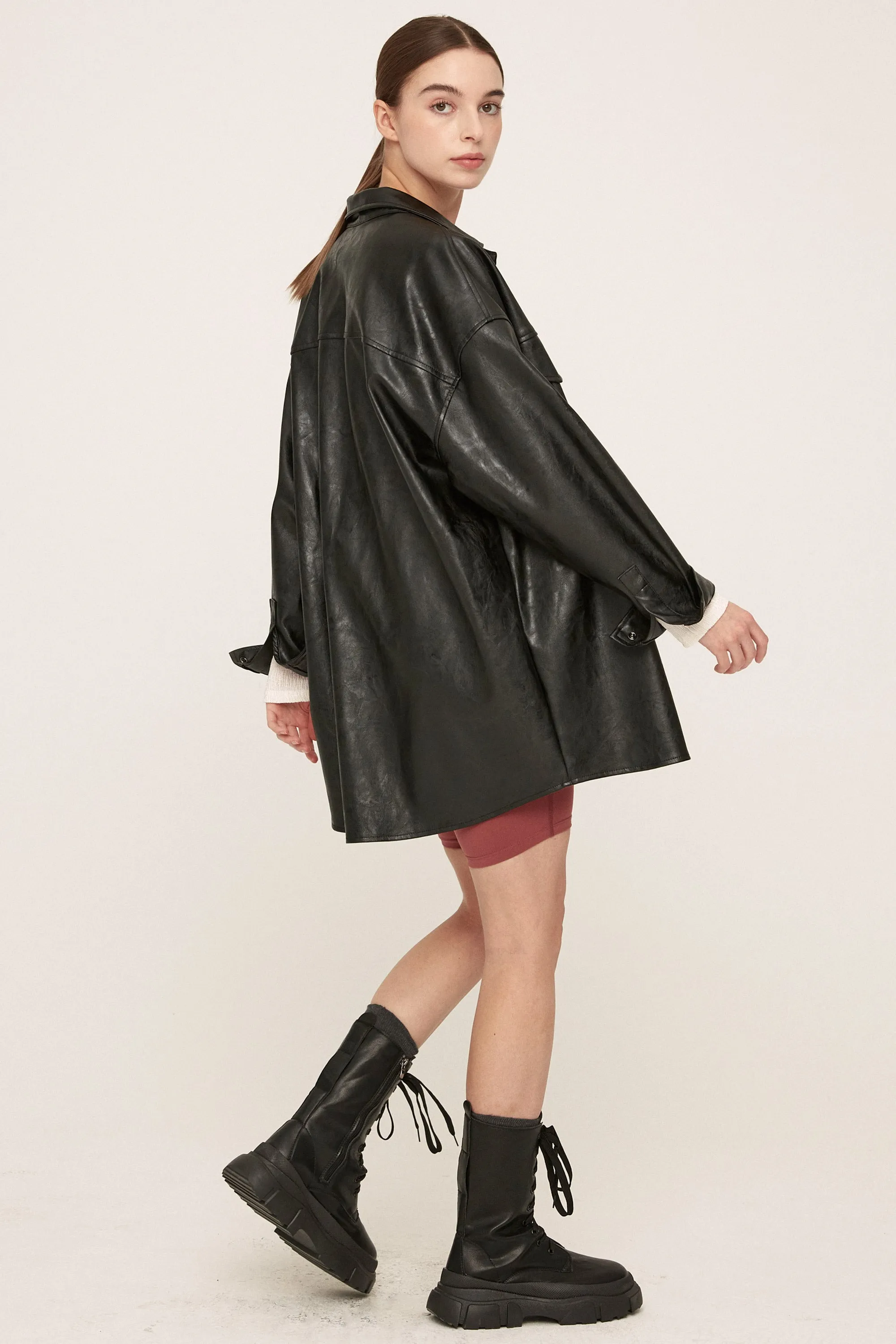 Mia Pleather Oversized Jacket sold by storets product image thumbnail 5