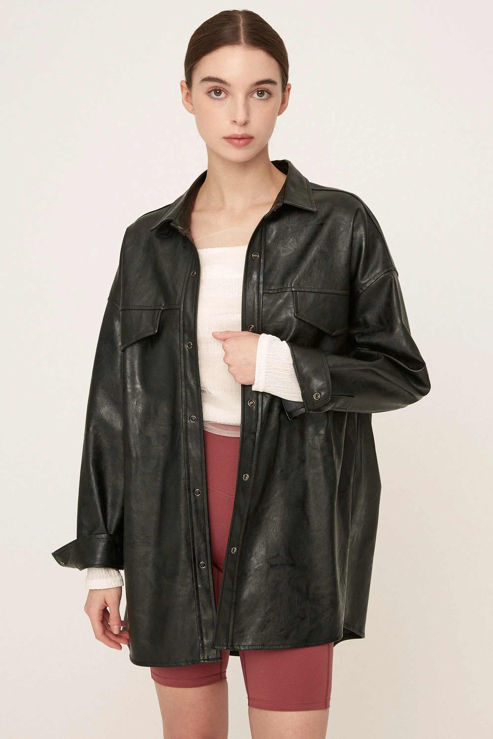 Mia Pleather Oversized Jacket sold by storets product image thumbnail 4