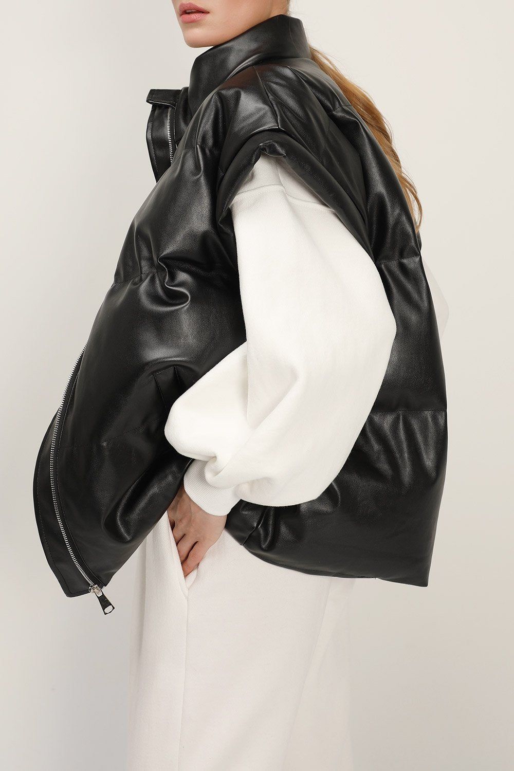 Destiny Pleather Puffer Vest sold by storets product image thumbnail 8