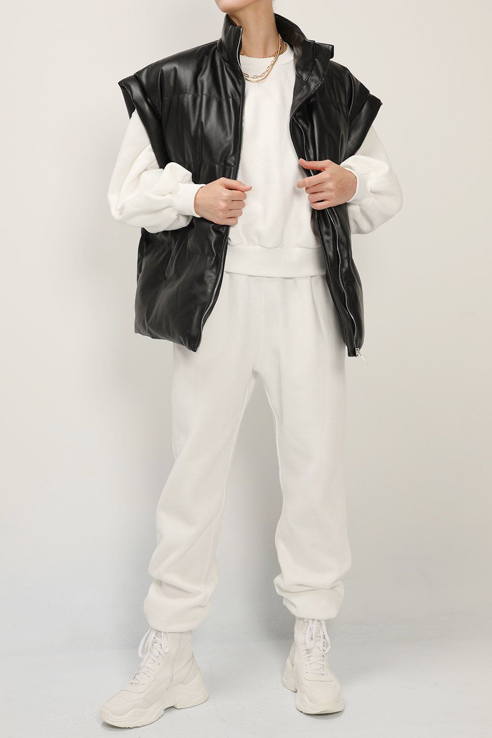 Destiny Pleather Puffer Vest sold by storets product image thumbnail 4