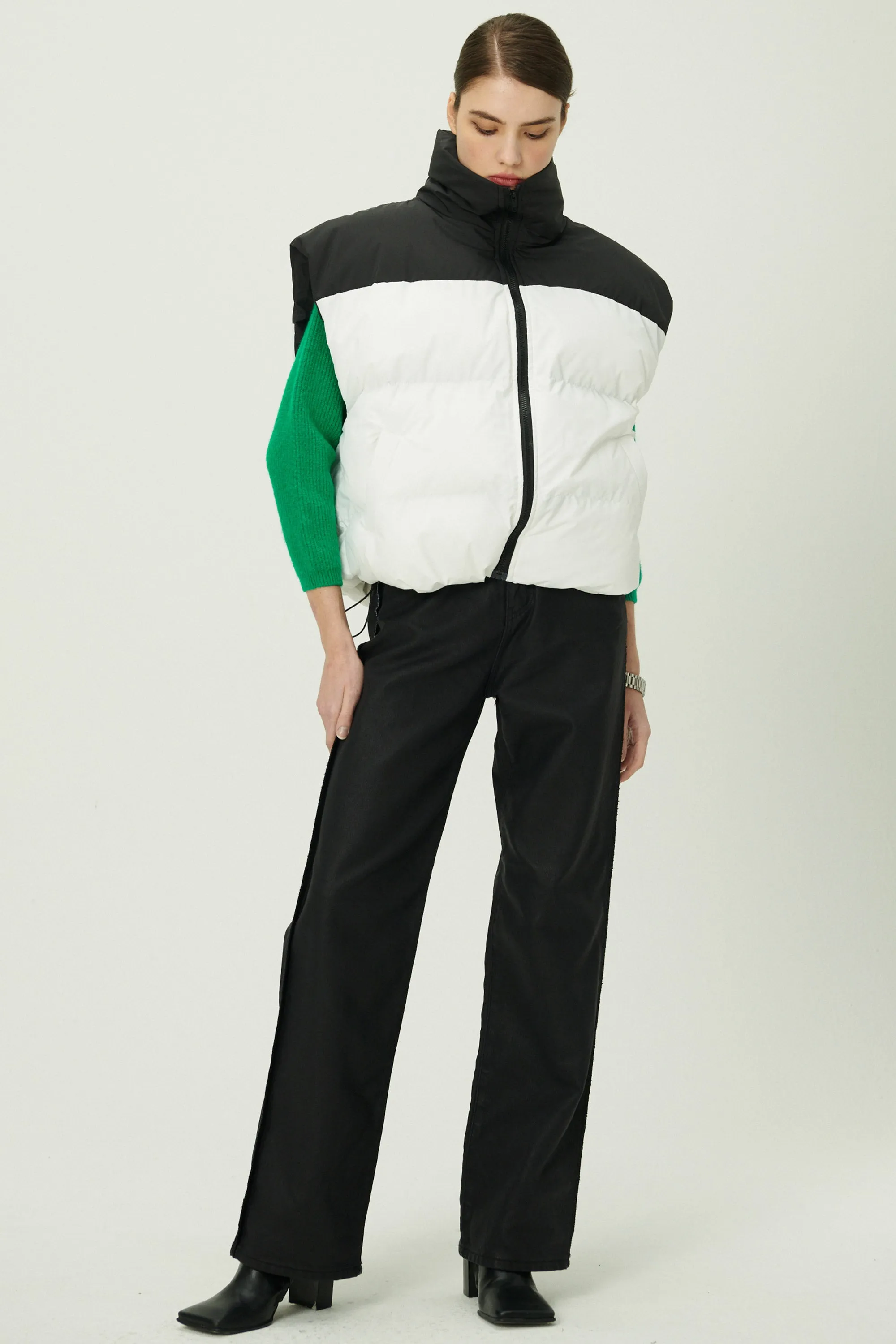 Claudia Color Block Puffer Vest sold by storets product image thumbnail 4