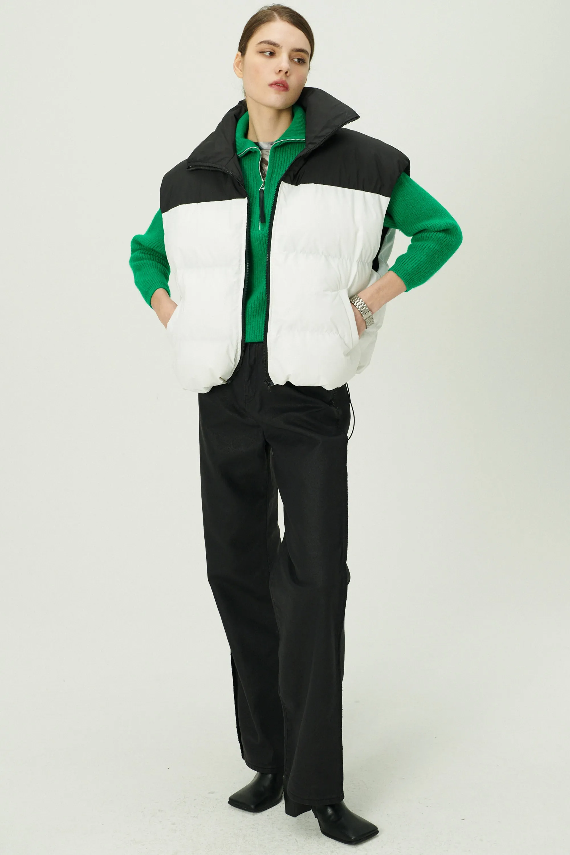 Claudia Color Block Puffer Vest sold by storets product image thumbnail 3