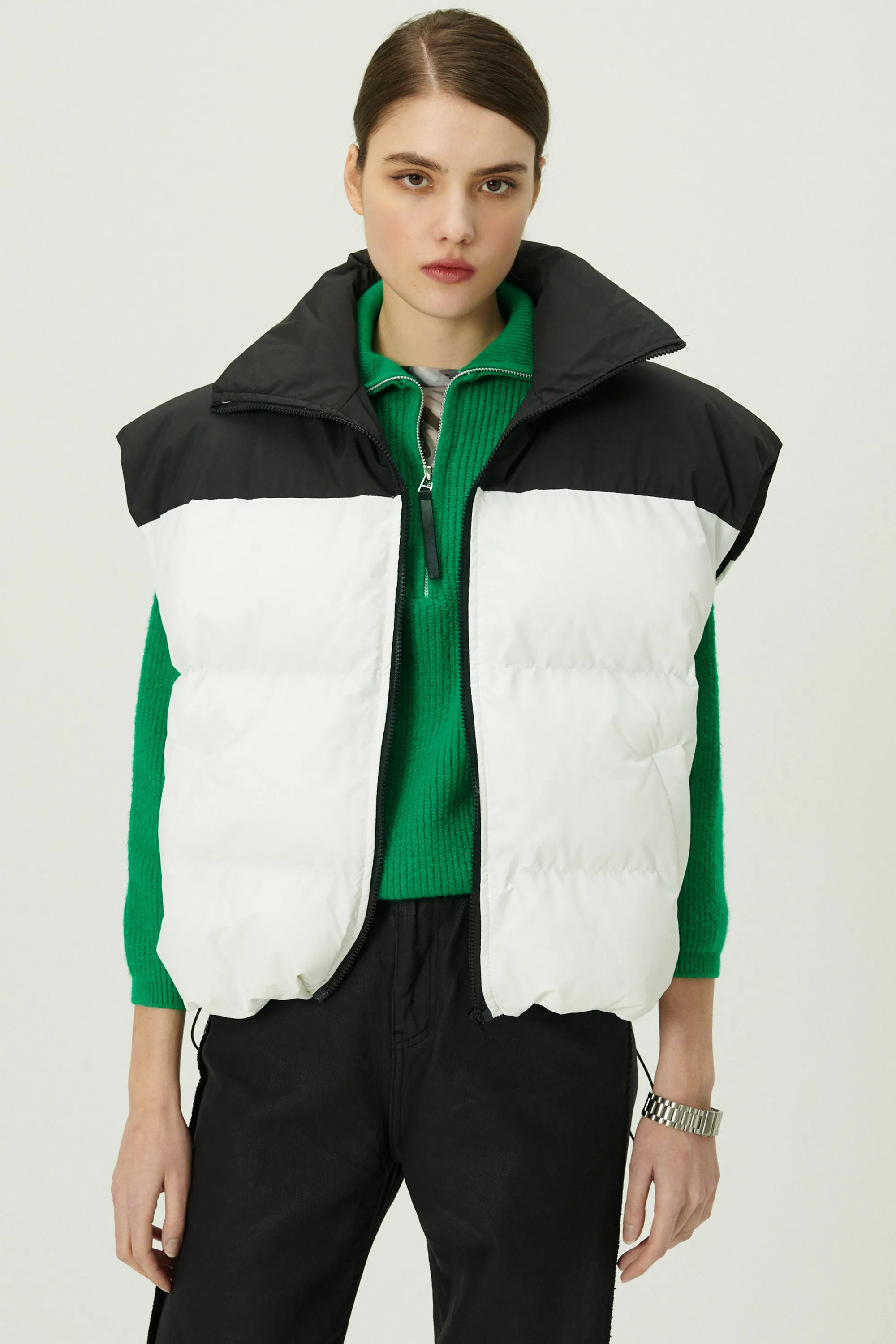 Claudia Color Block Puffer Vest sold by storets product image thumbnail 2