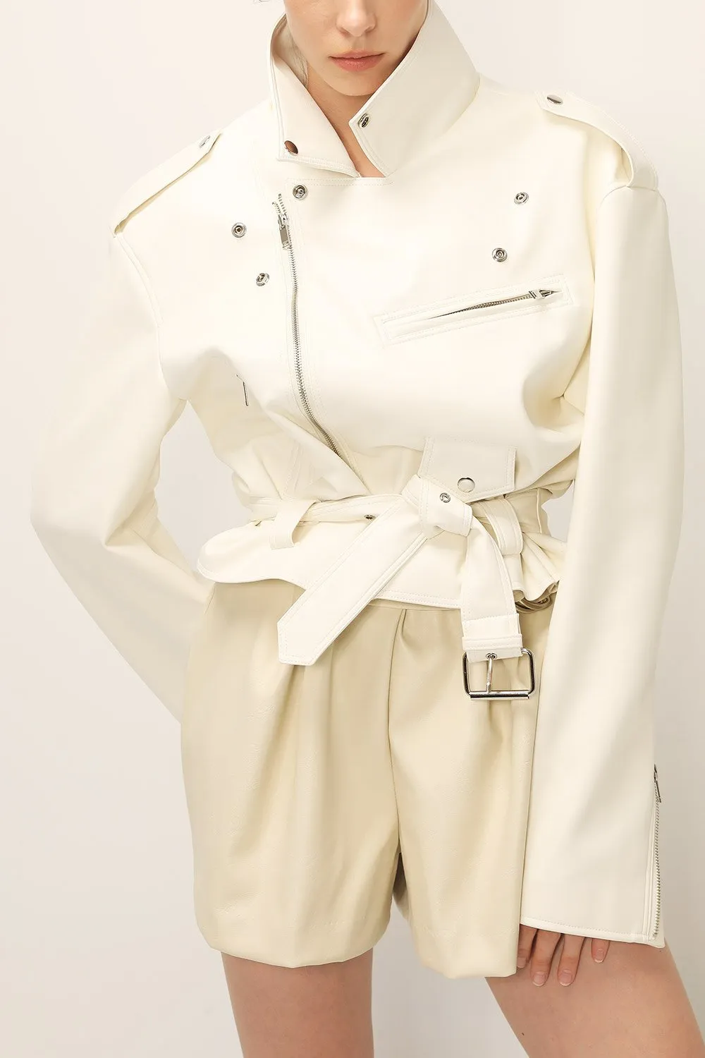 Emma Pleather Rider Jacket sold by storets product image thumbnail 4