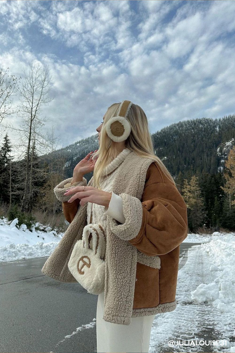 Ava Faux Shearling Jacket sold by storets