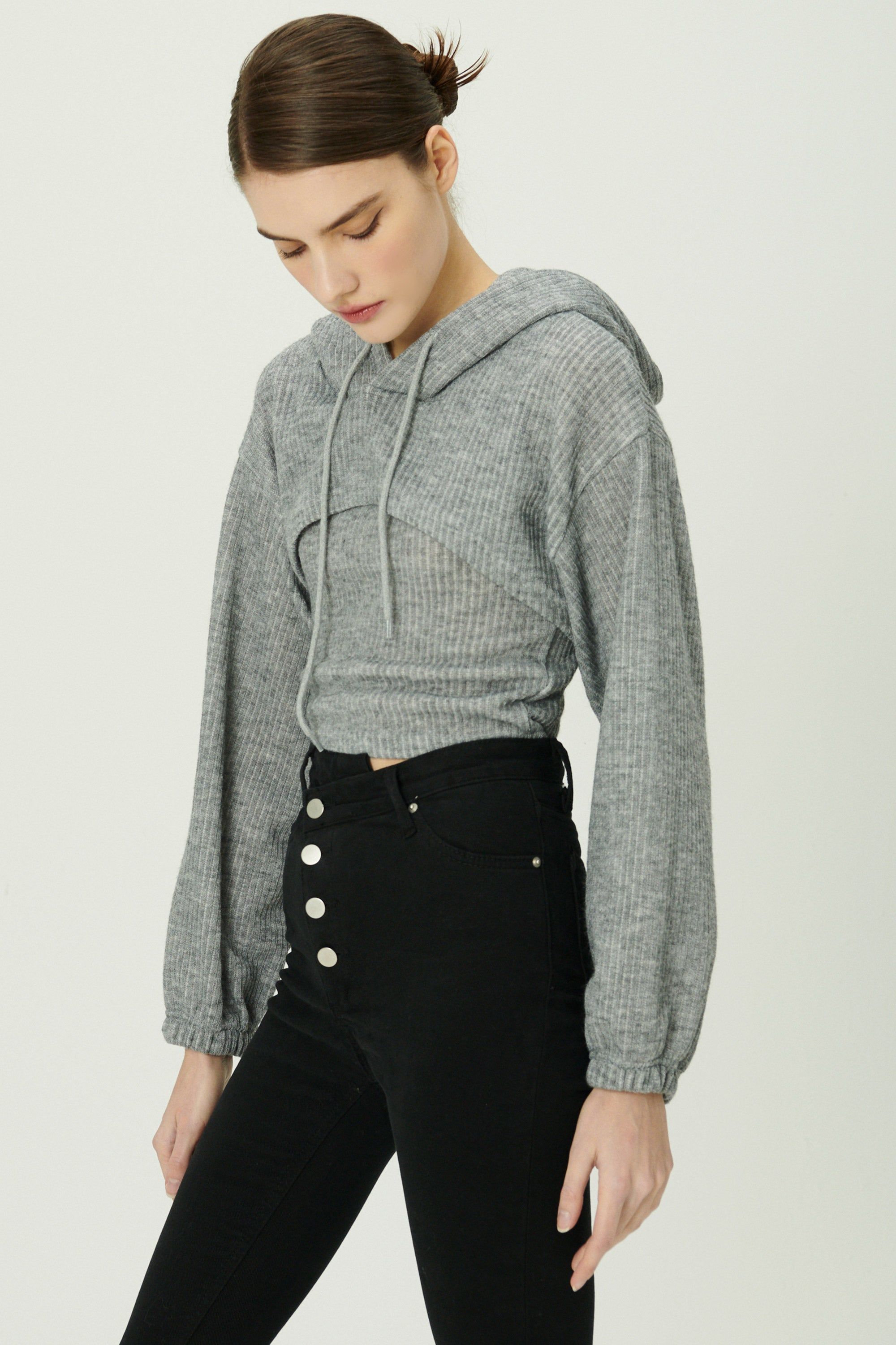 Jenny Ribbed Knit Bolero and Top Set sold by storets product image thumbnail 2