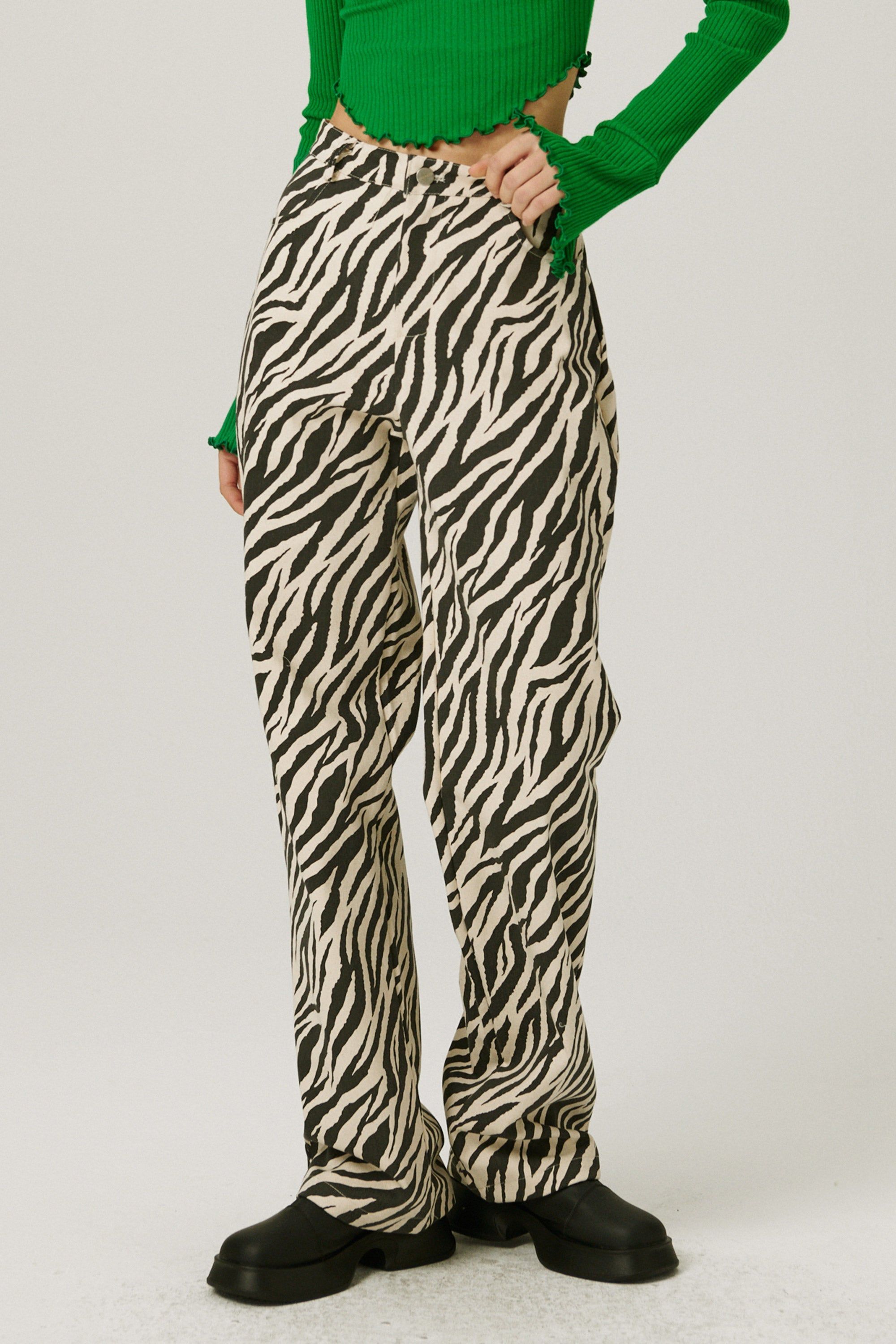 Ivy Wide Leg Pants in Zebra sold by storets product image thumbnail 4
