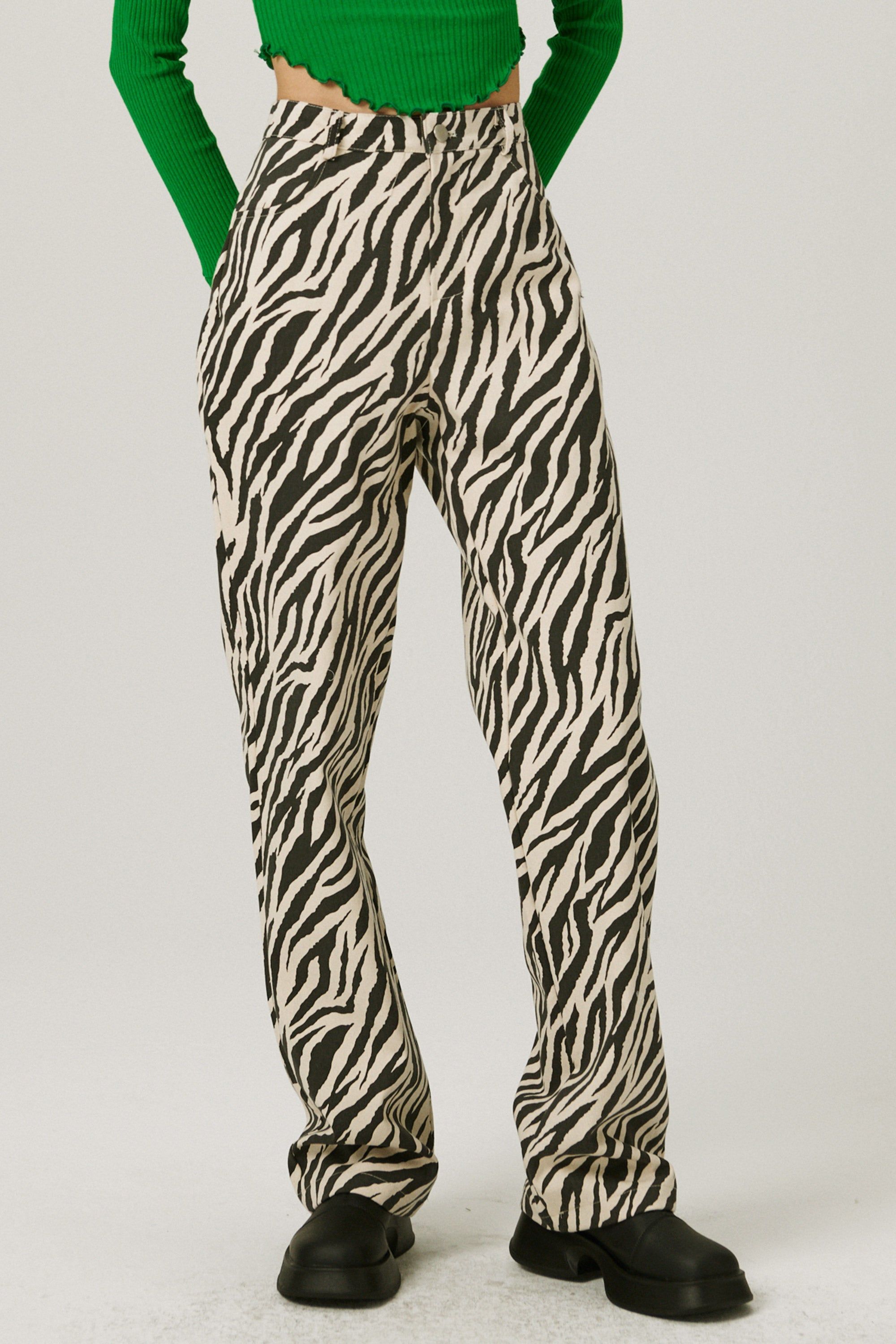 Ivy Wide Leg Pants in Zebra sold by storets