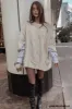 Sadie Shirt Combo Knit Pullover sold by storets