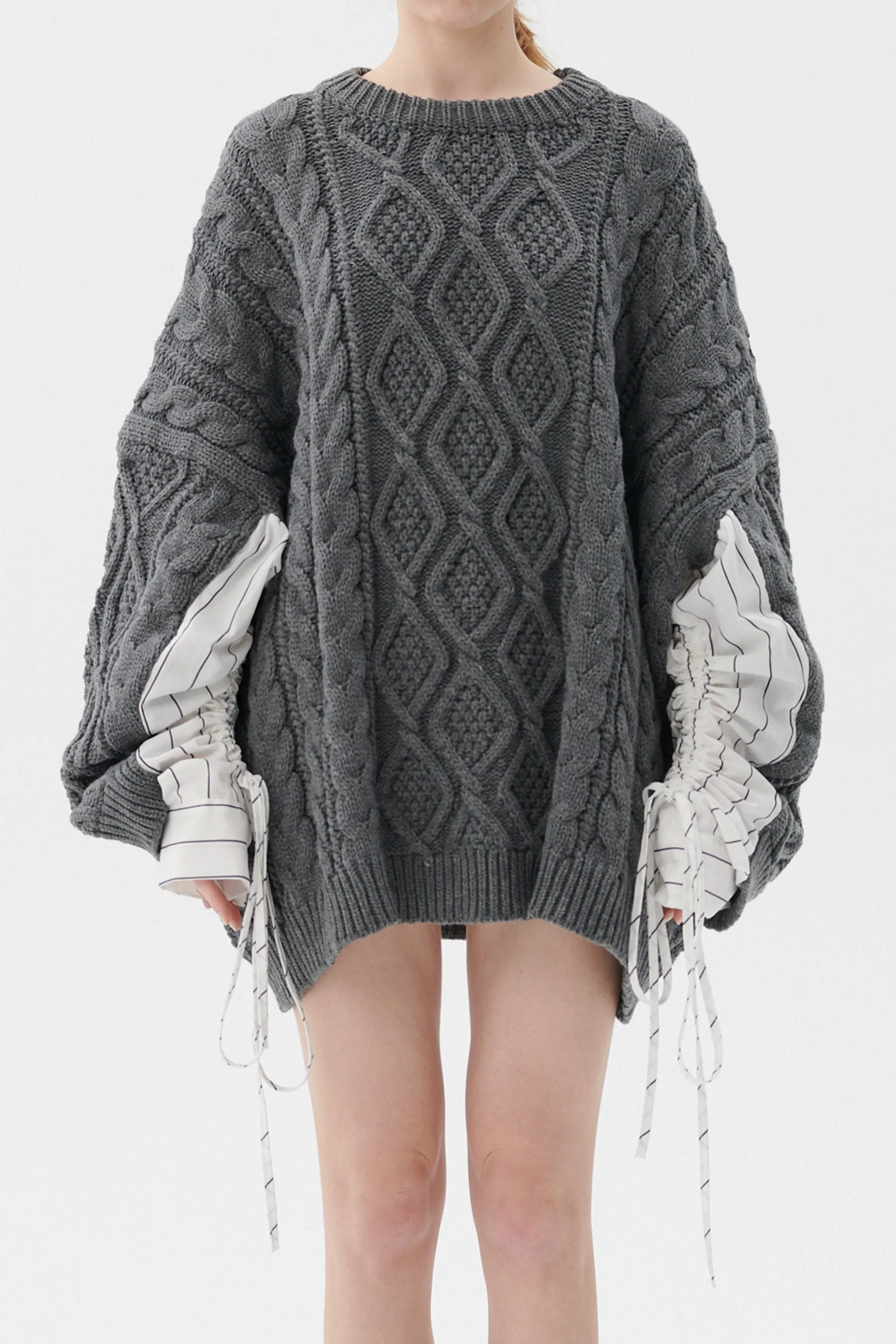 Sadie Shirt Combo Knit Pullover sold by storets product image thumbnail 3