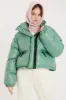 Harlow Faux Leather Puffer Jacket sold by storets