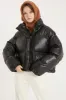 Harlow Faux Leather Puffer Jacket sold by storets