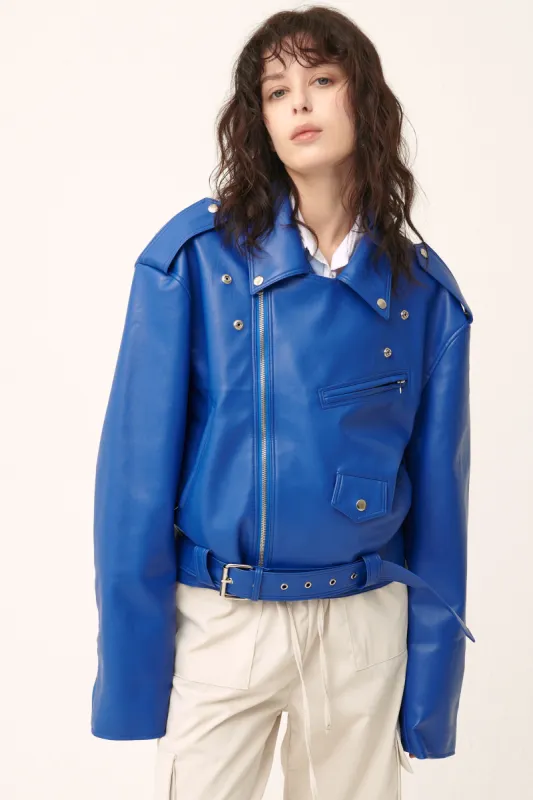 Emma Pleather Rider Jacket sold by storets