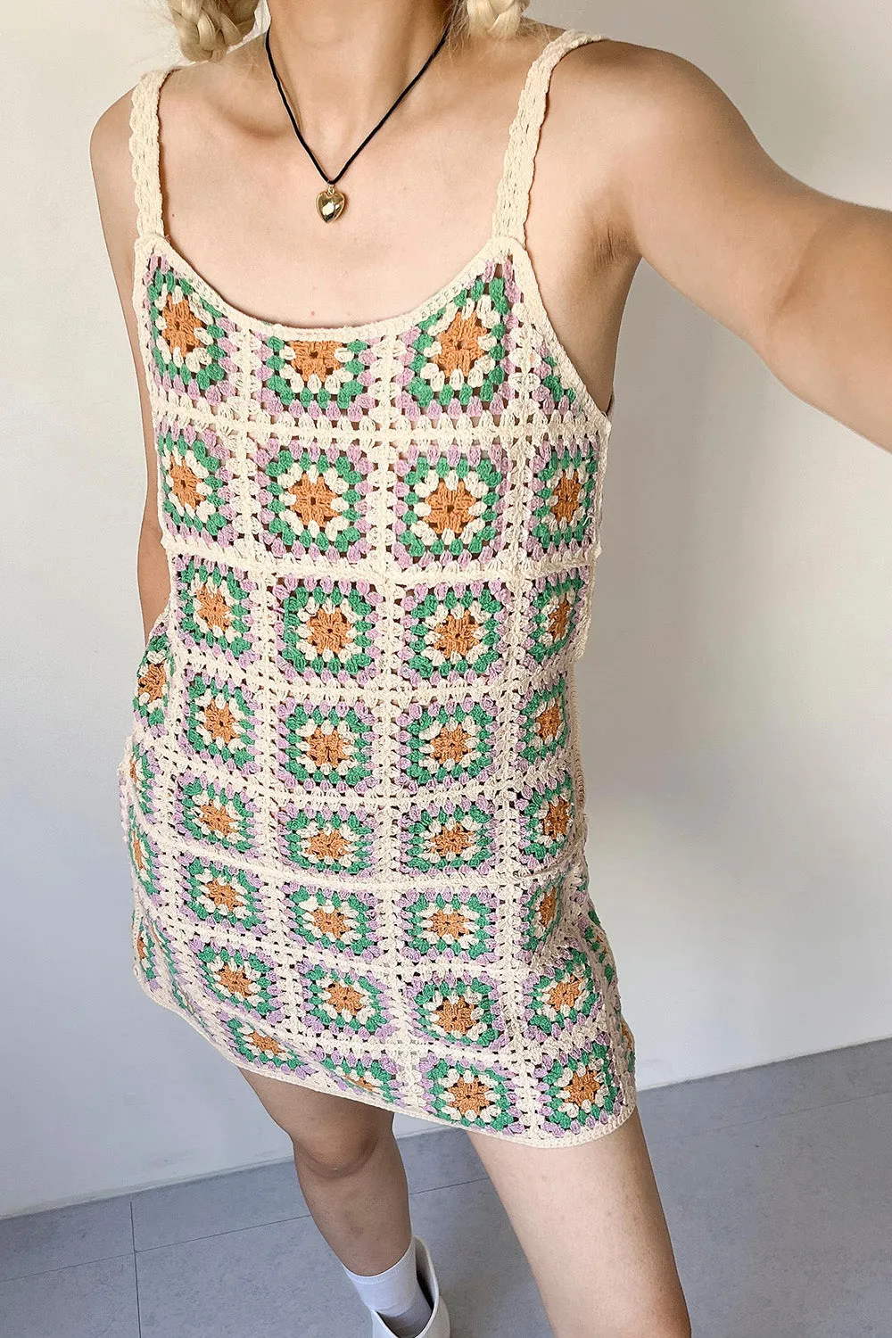 Beverly Crochet Mini Dress sold by storets