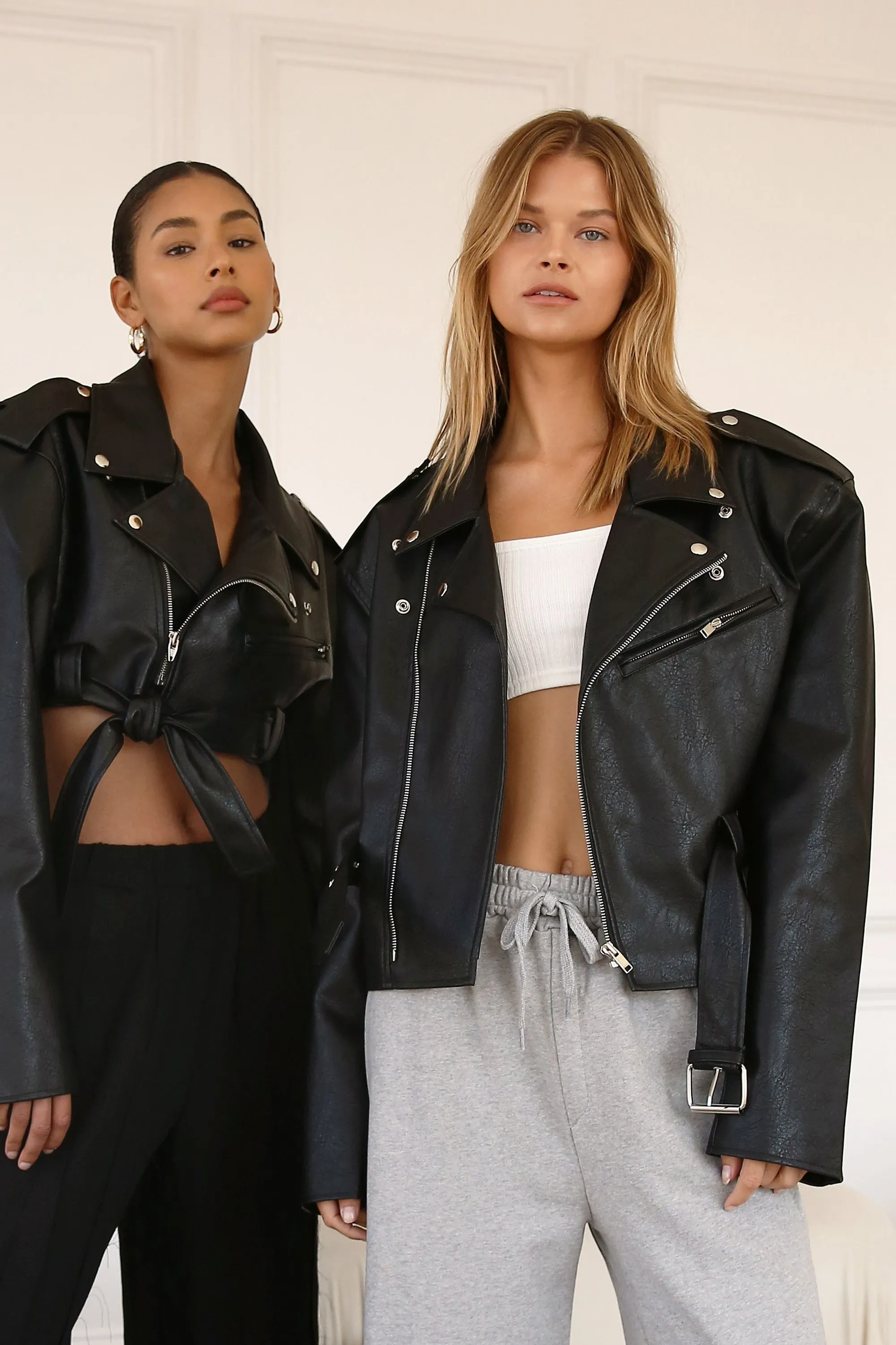 Megan Oversized Rider Jacket sold by storets