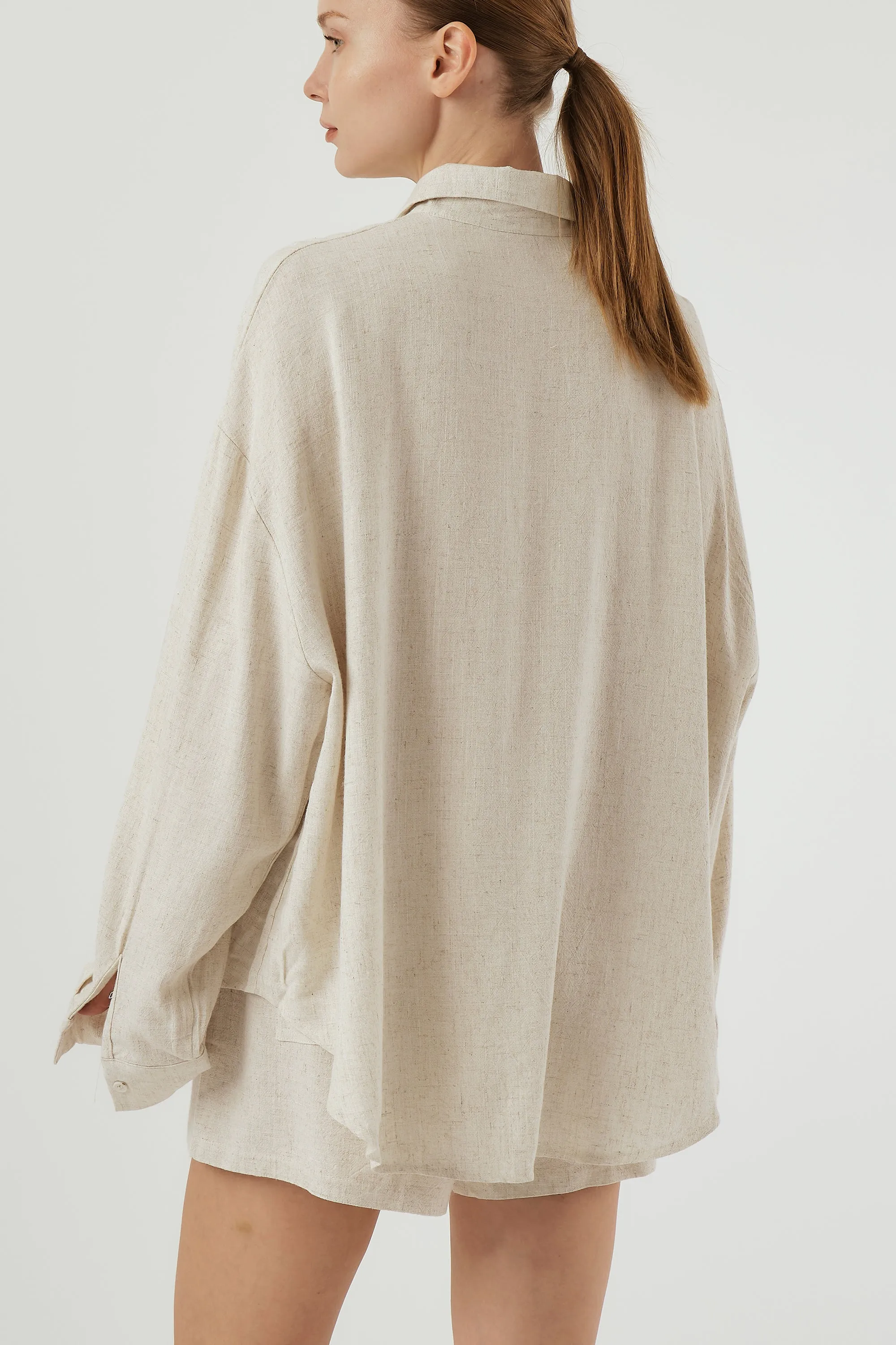 Izzy Linen Shirt & Shorts Set sold by storets product image thumbnail 5