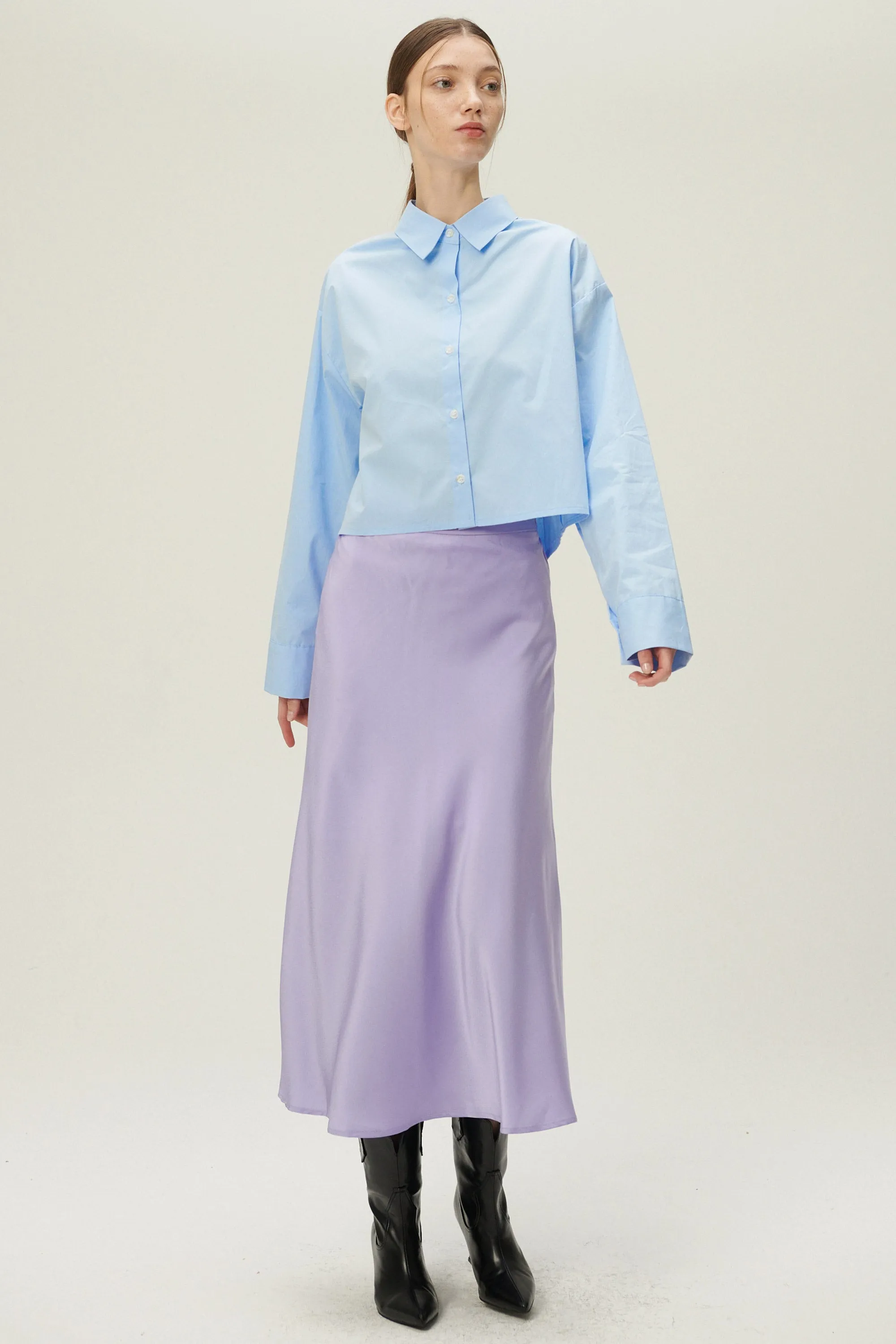 Lucy Open Back Crop Shirt sold by storets product image thumbnail 5