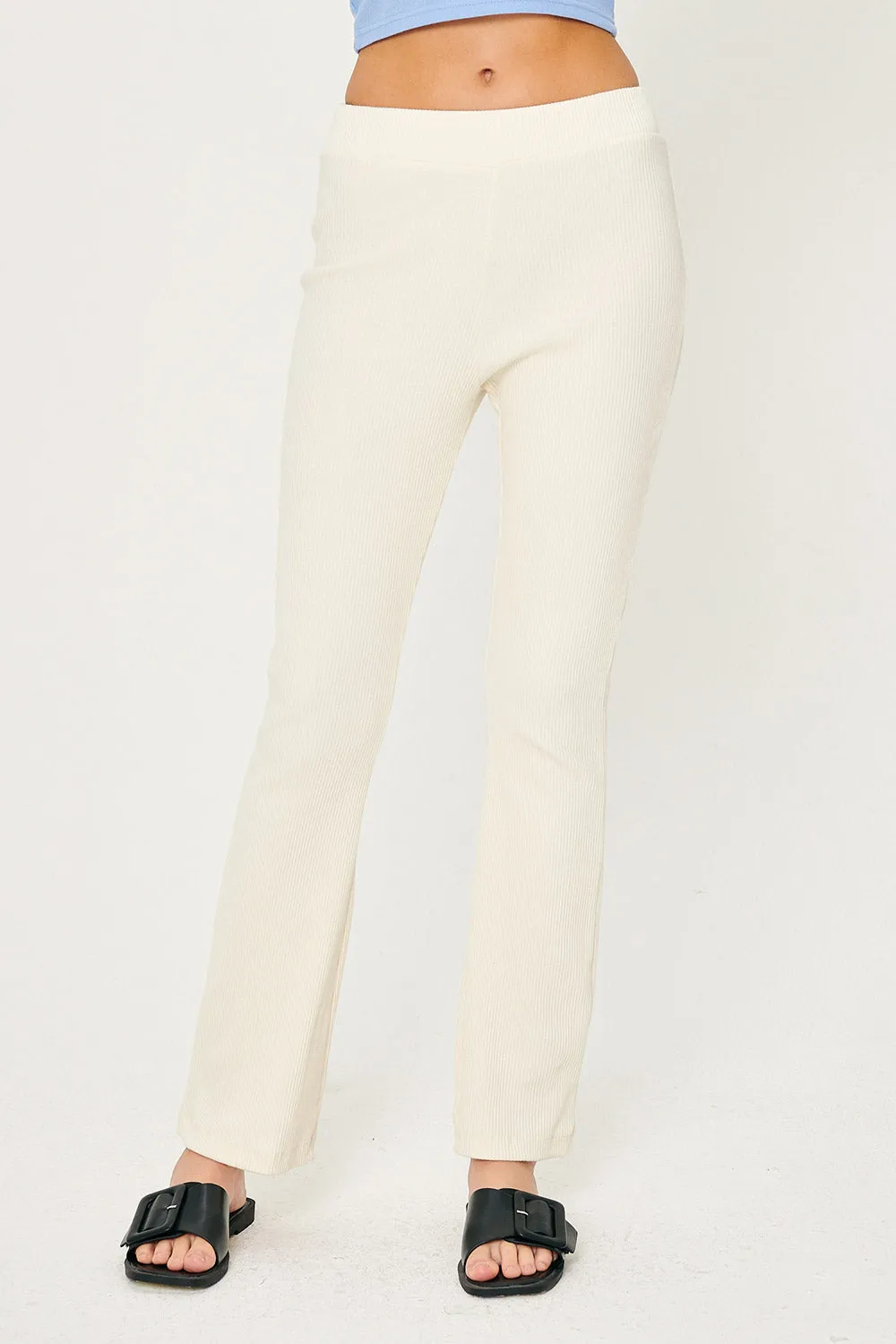 Ava Ribbed Bootcut Pants sold by storets