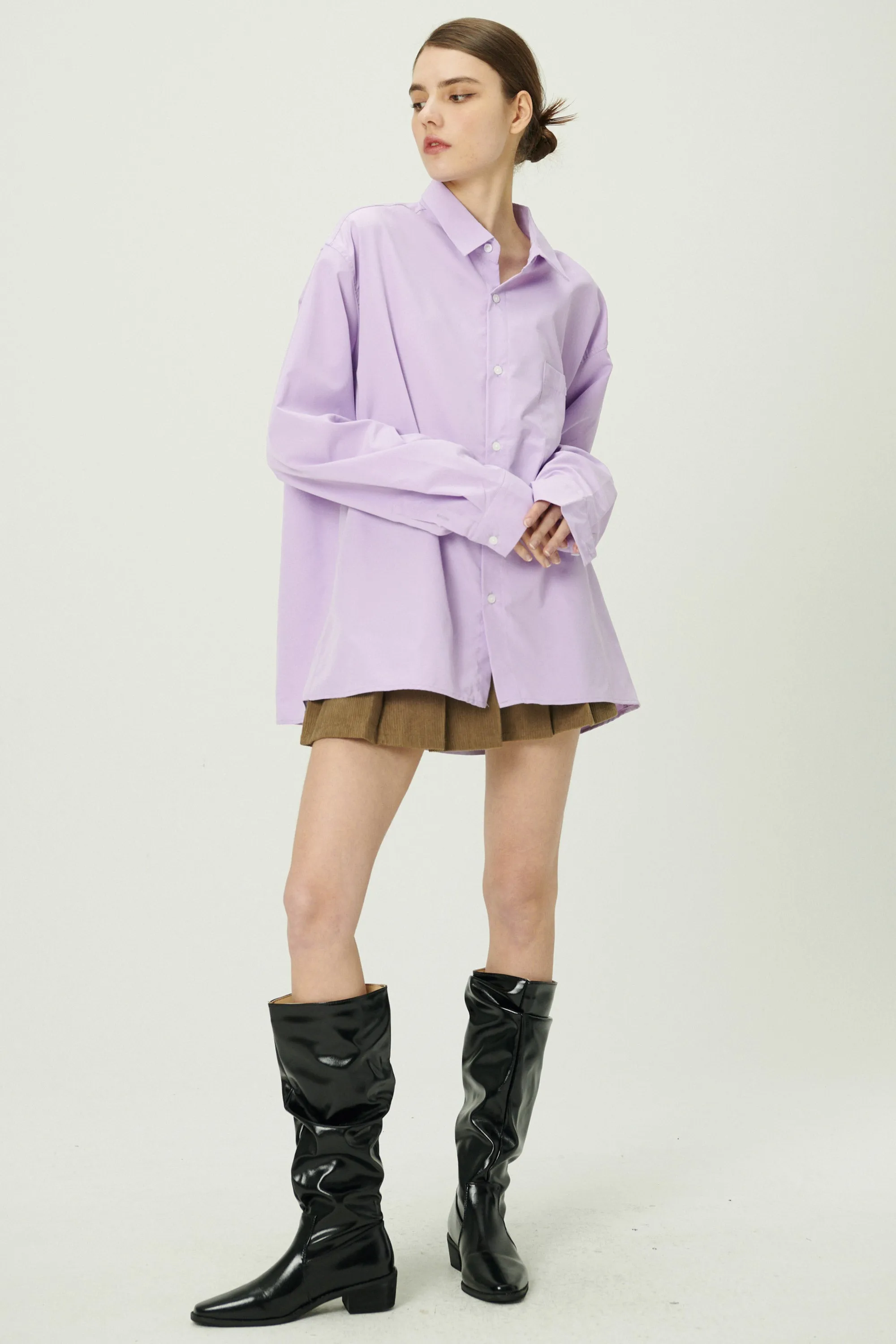 Hayden Pocket Front Boyfriend Shirt sold by storets product image thumbnail 2