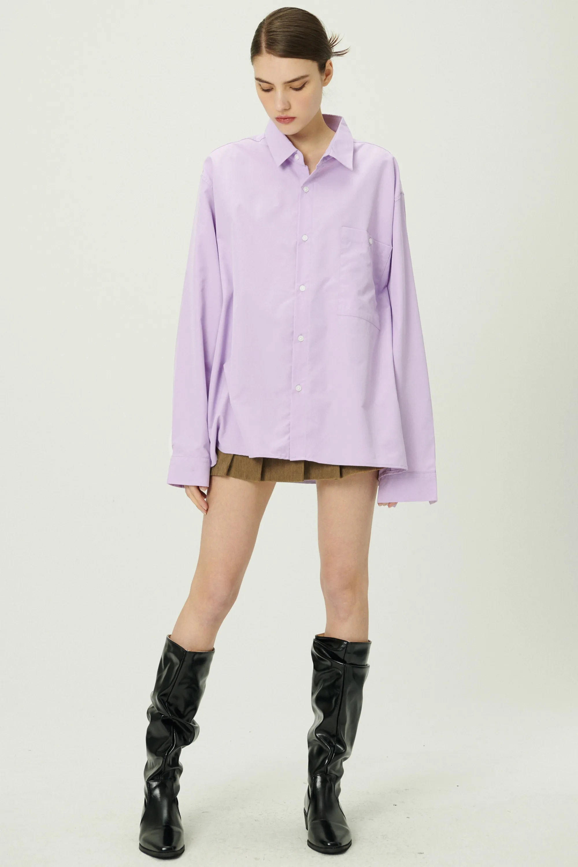 Hayden Pocket Front Boyfriend Shirt sold by storets product image thumbnail 3