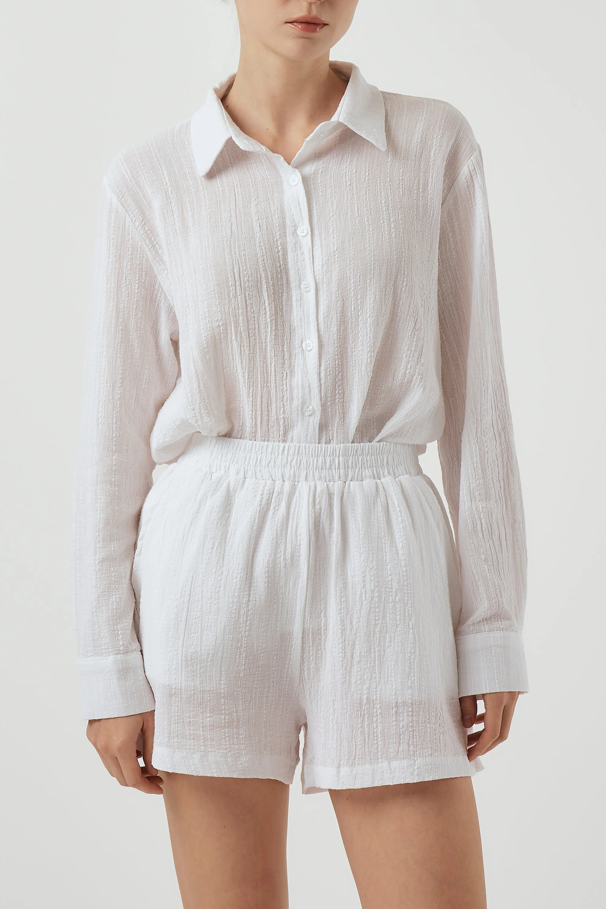 Milly Crinkle Shirt & Shorts Set sold by storets product image thumbnail 3