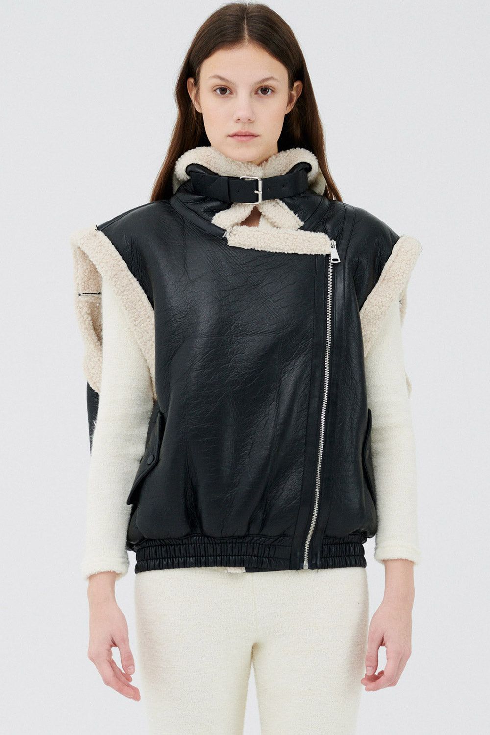 Arya Faux Shearling Vest sold by storets product image thumbnail 10