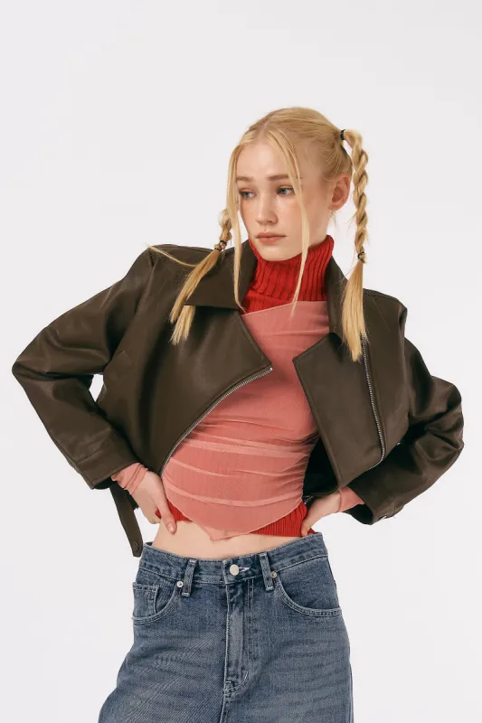Mia Pleather Rider Jacket sold by storets